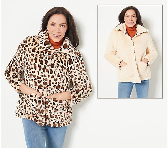 Attitudes by Renee Renee's Reversible Faux Fur Jacket