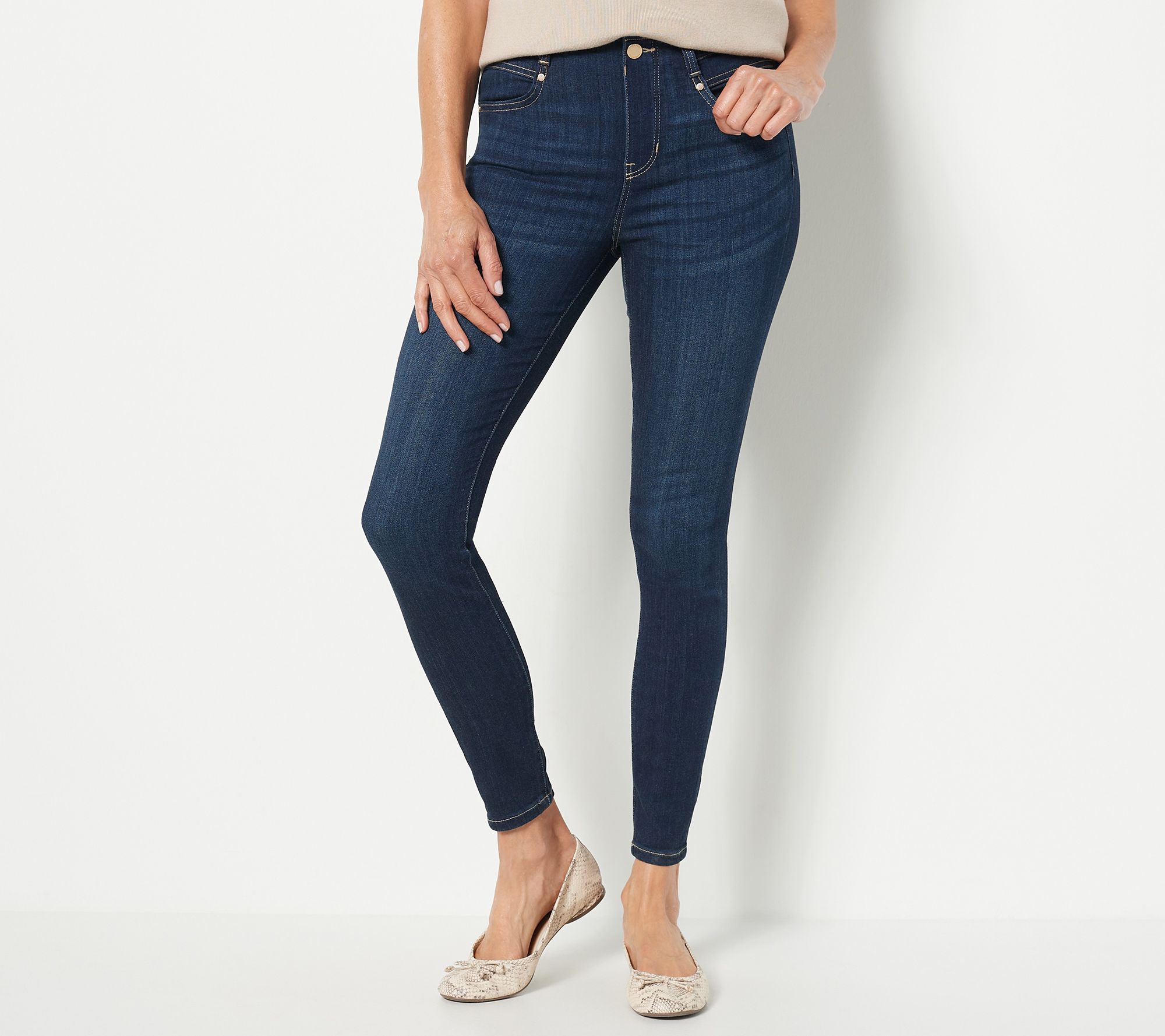 Liverpool Gia Glider Pull-On Skinny Jeans- Payette - QVC.com
