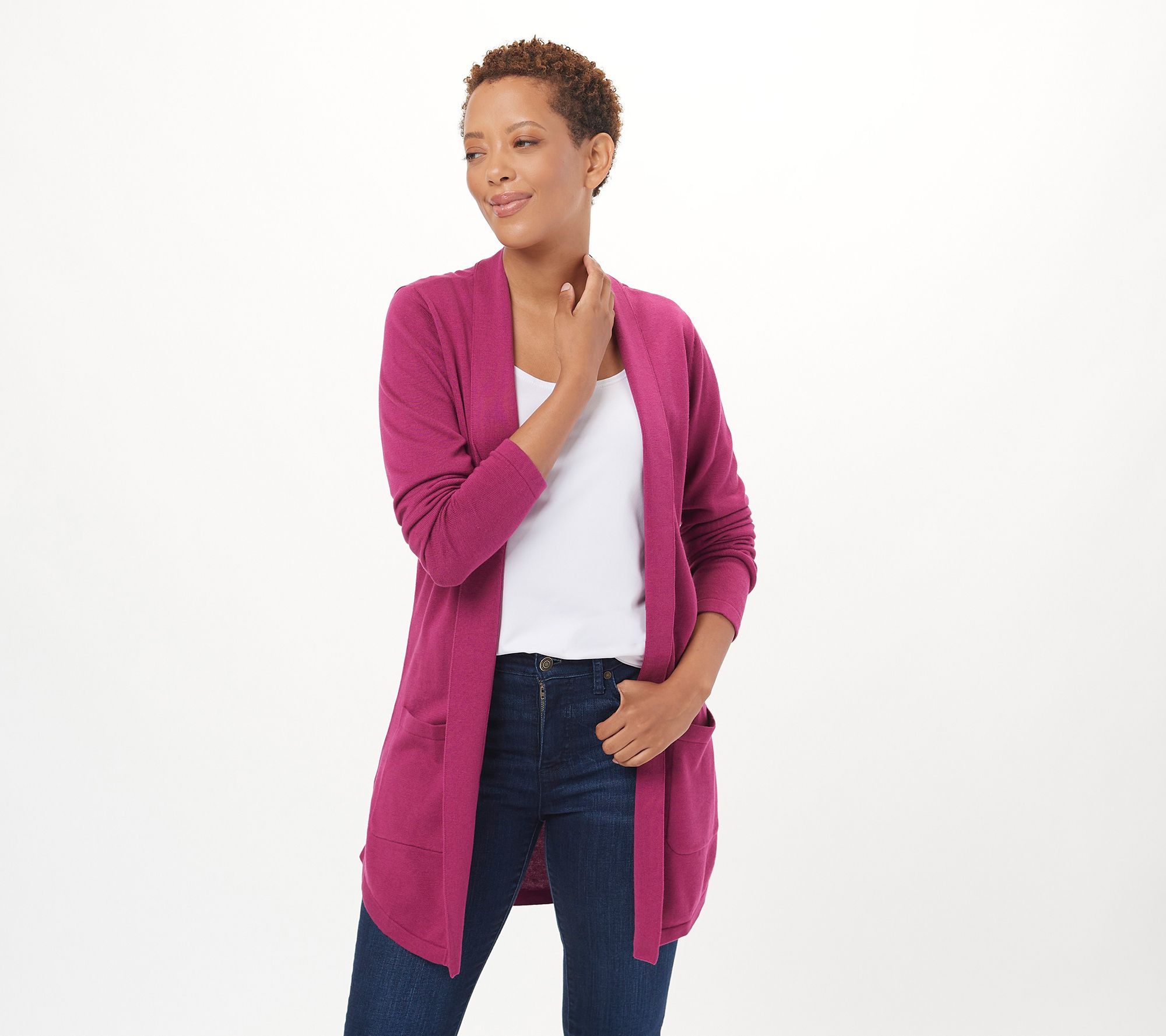 qvc isaac mizrahi cardigan sweaters