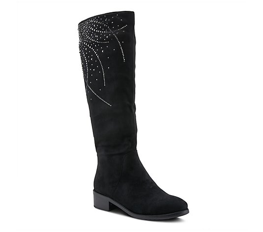 Azura by Spring Step Sparkling Tall Boots - Aishaberry