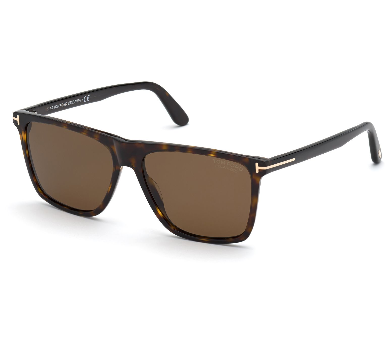 Tom Ford Fletcher Dark Havana/Brown Polarized Sunglasses - QVC.com