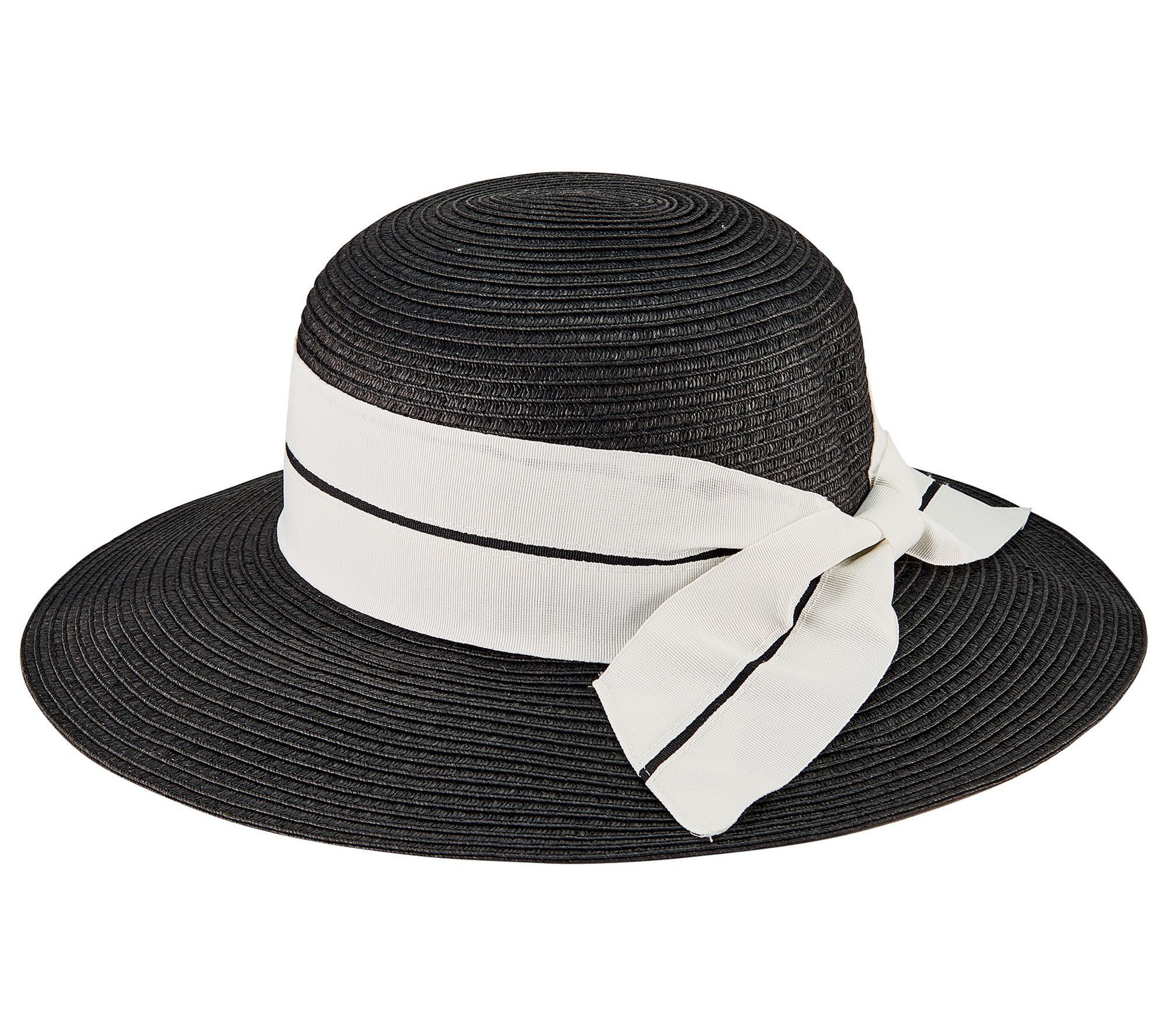 San Diego Hat Co. Sun Hat w/ Oversized Stripe Bow - QVC.com