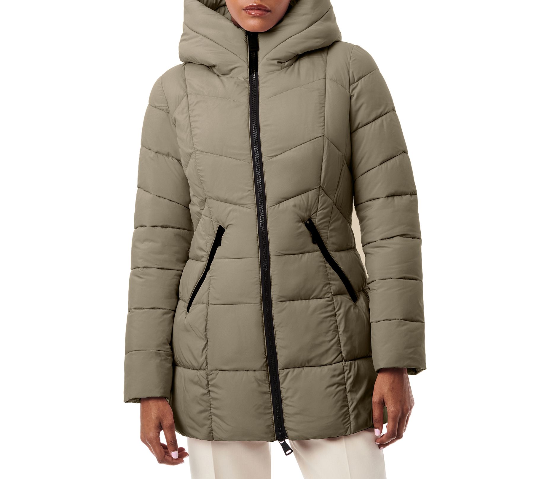 Bernardo Hooded Quilted Puffer Walker