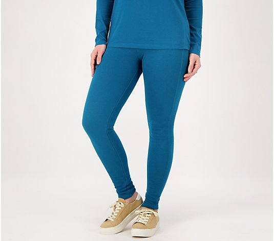 As Is Lands' End Petite Serious Sweat Fleece Lined Legging 
