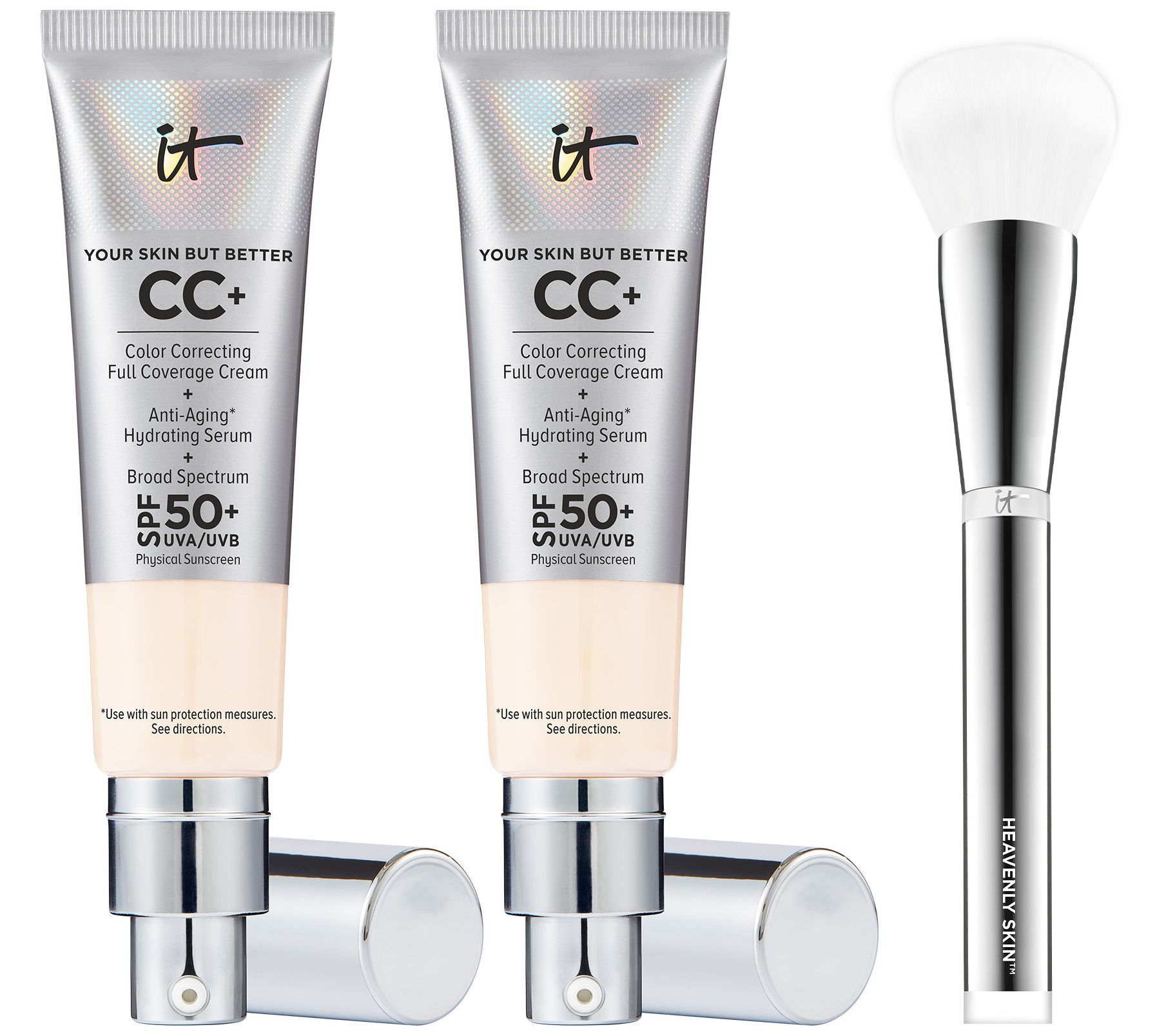 IT Cosmetics CC+ Cream SPF 50 Foundation Duo with Brush 