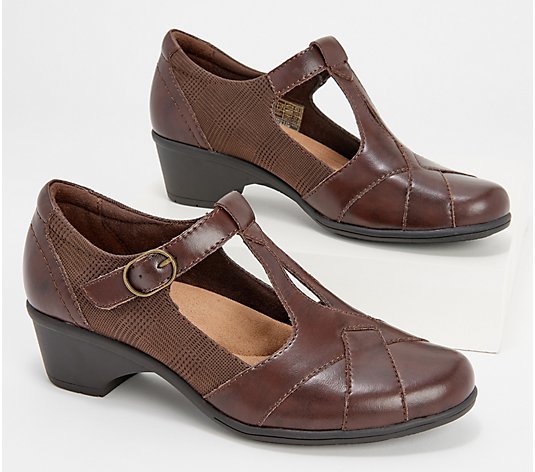 "As Is" Earth Origins Leather Heeled Mary Janes- Gabby `