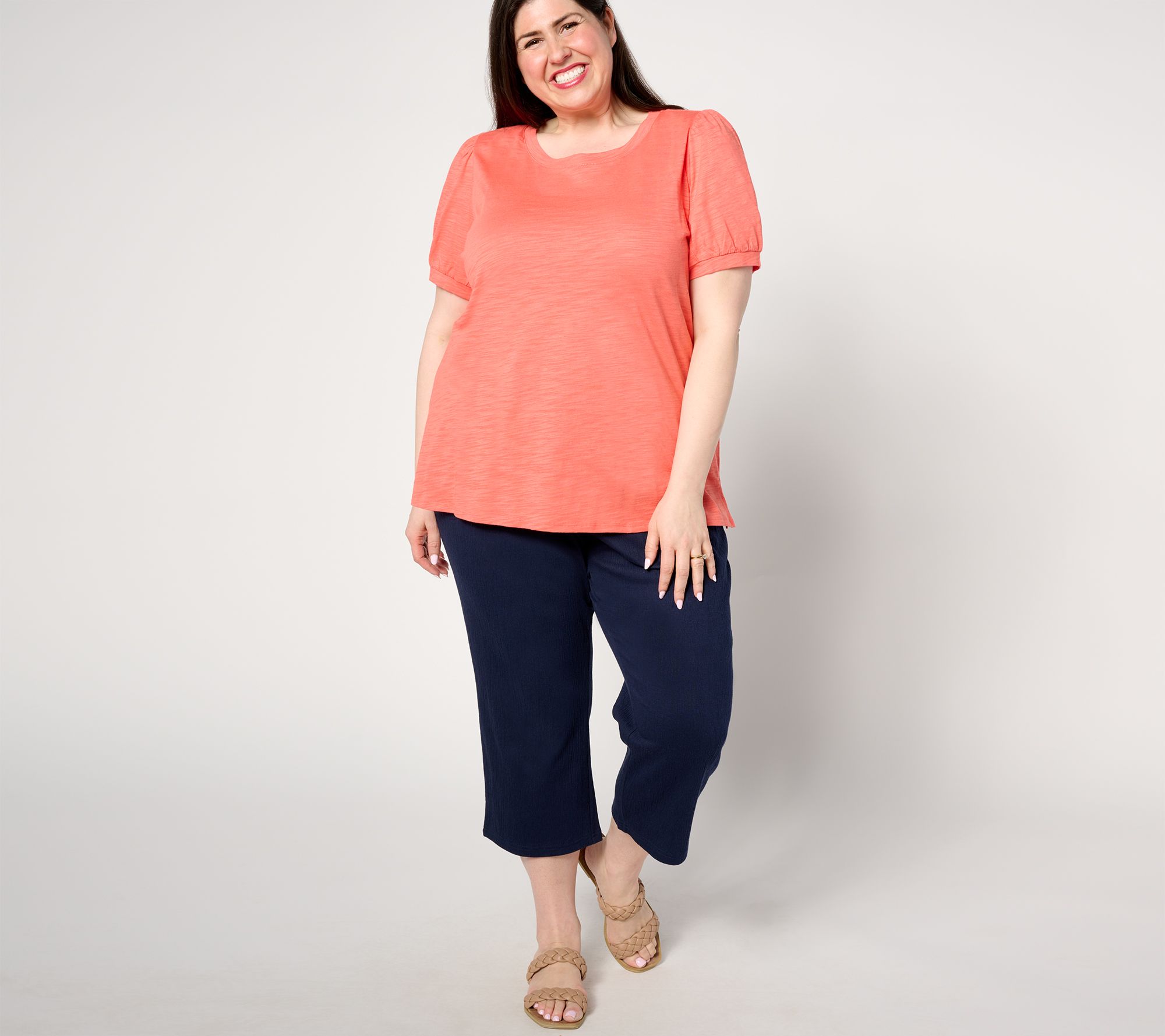 Velvet Bayler Cotton Slub Long Sleeve Top-Kiwi