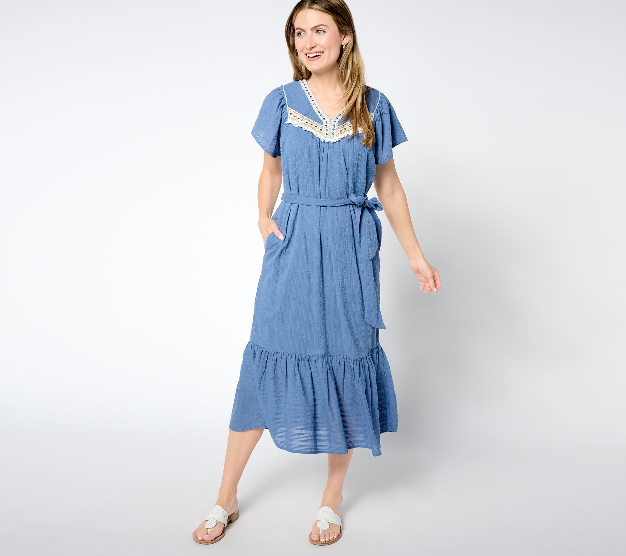 Studio Park x Amy Stran Regular Embellished Midi Dress