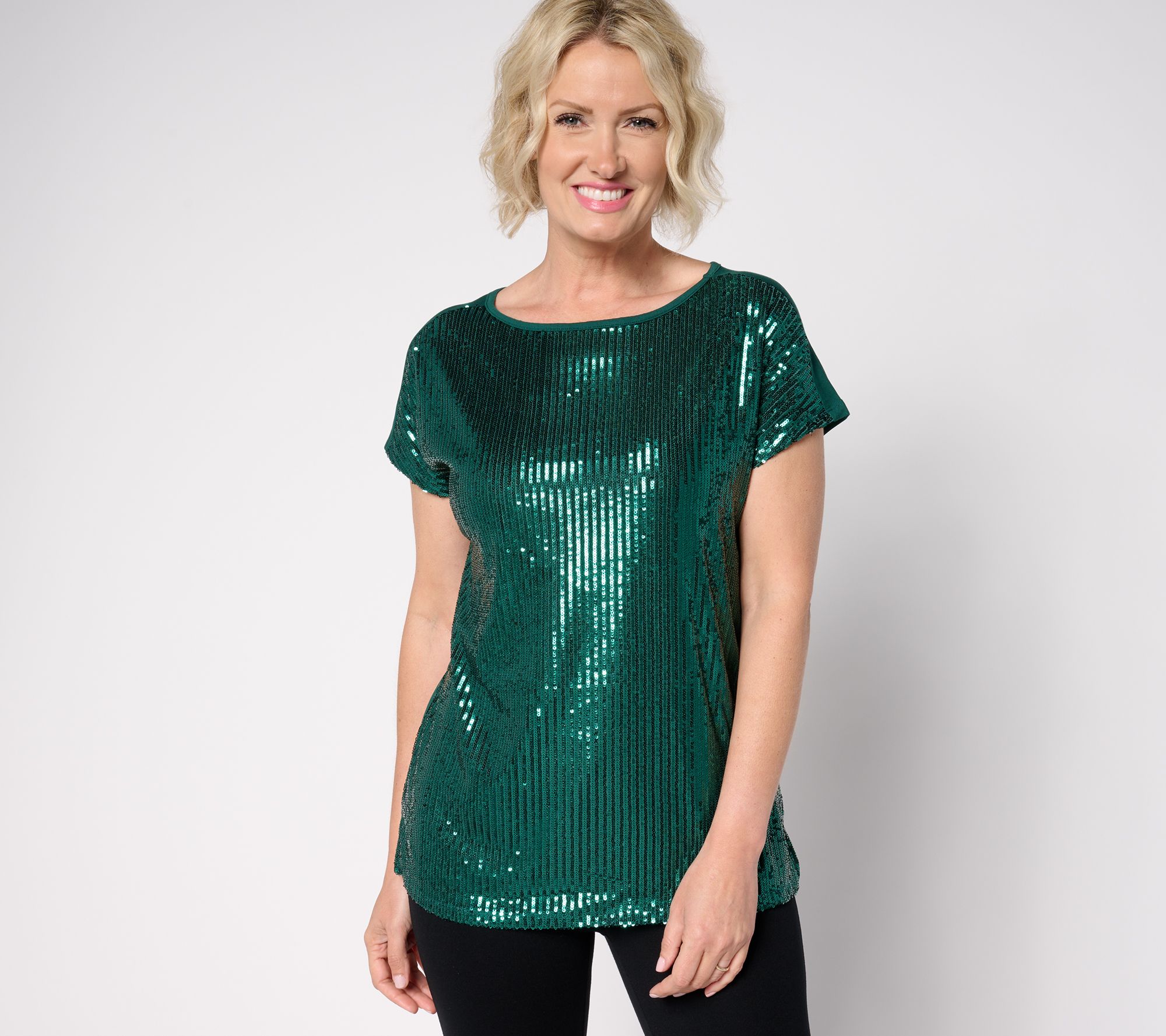 Jingle Belles by Kim Gravel Dress For Joy Cap Sleeve Bateau Neck Top