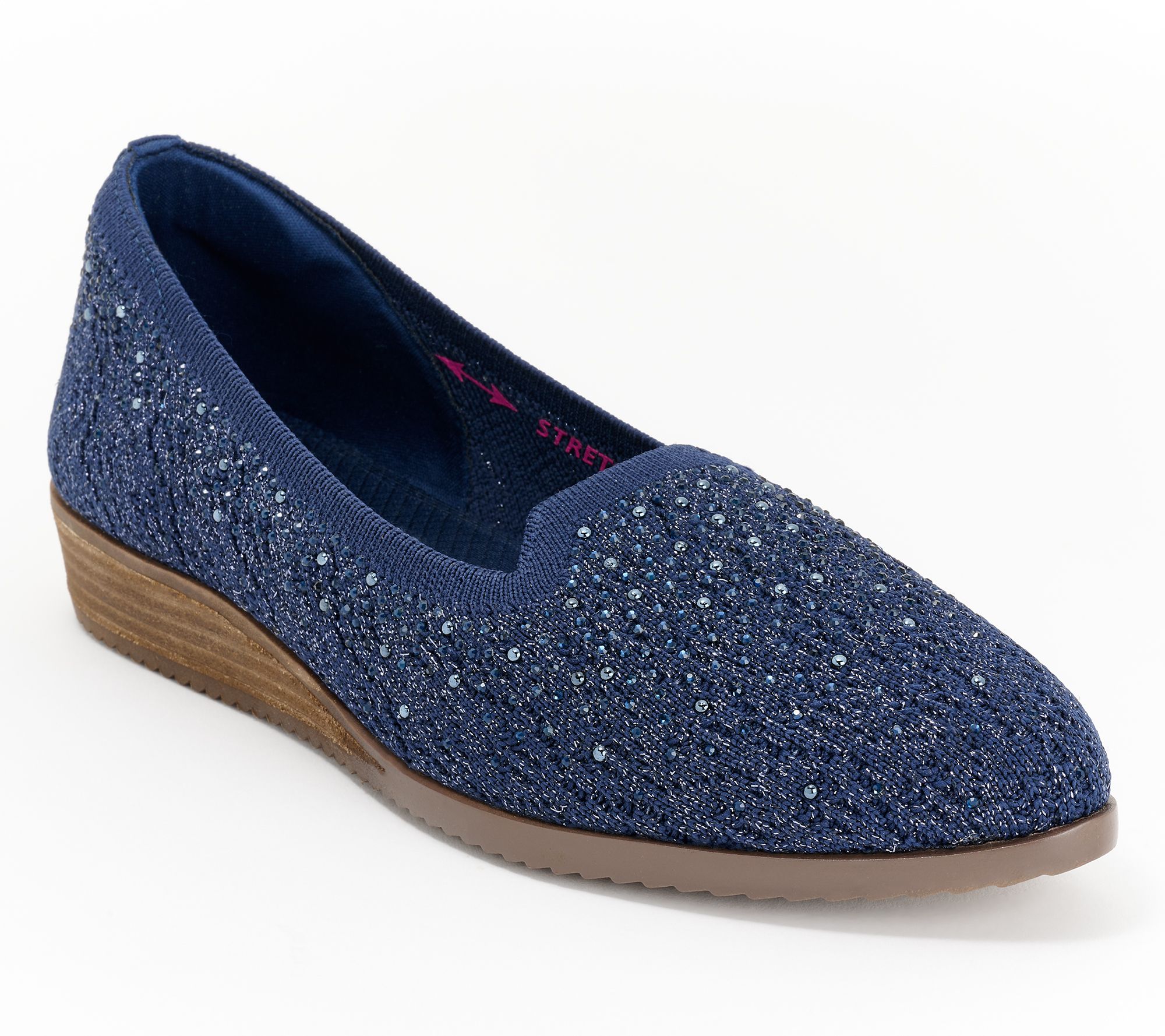  Skechers Cleo Sawdust Sparkle Knit Skimmers - Twinkle
