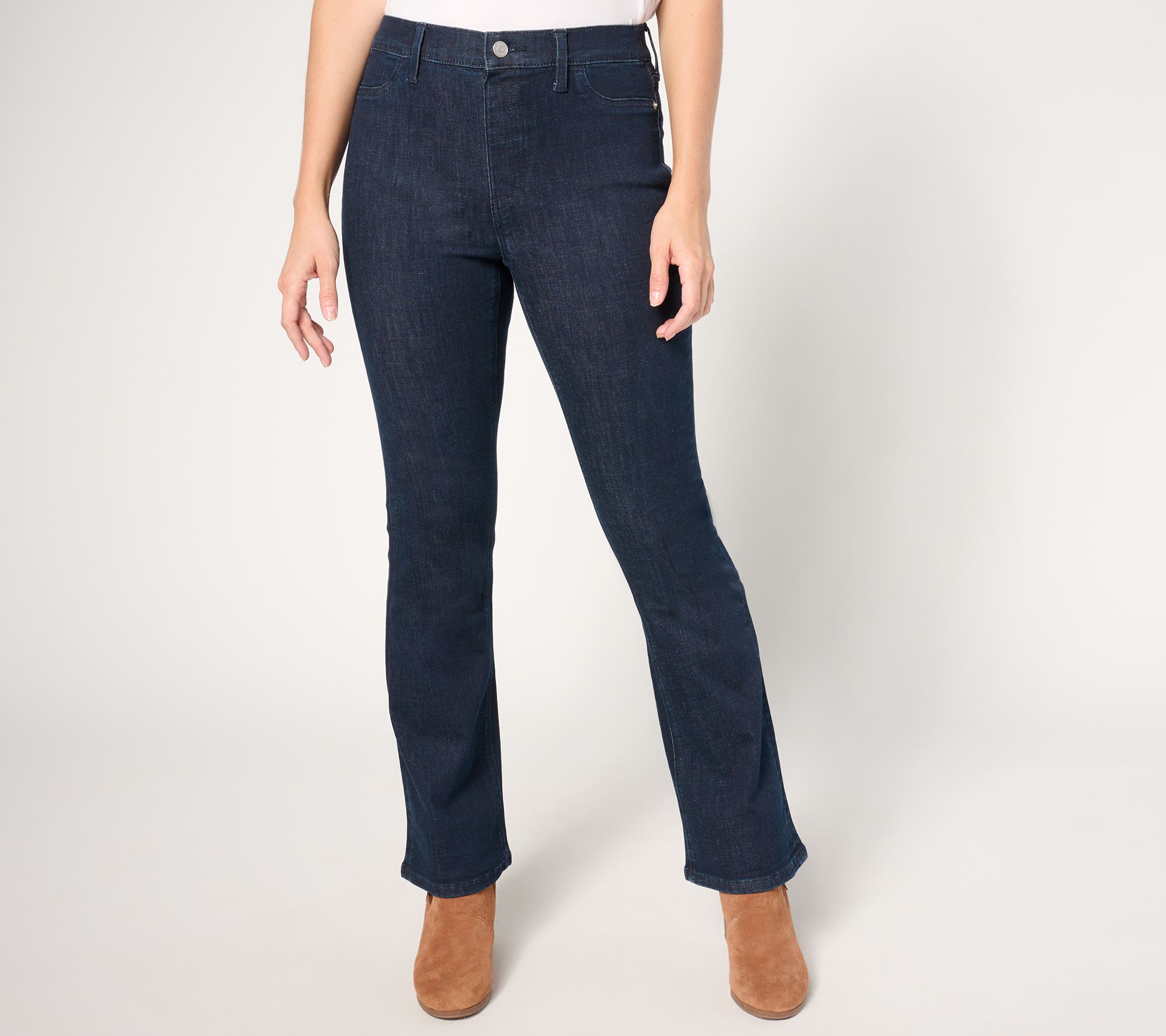 Denim & Co. Regular Indigo Easy Stretch Baby Bootcut Jean