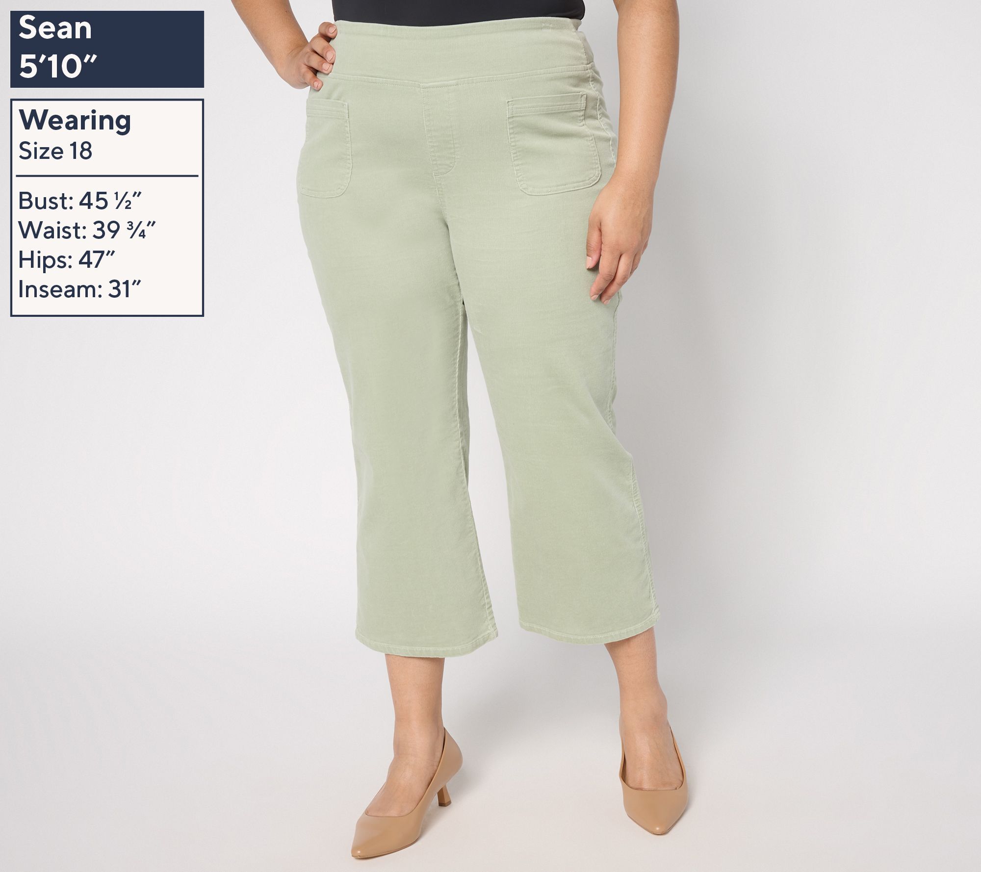 Belle by Kim Gravel TripleLuxe Corduroy Gaucho Pant - QVC.com
