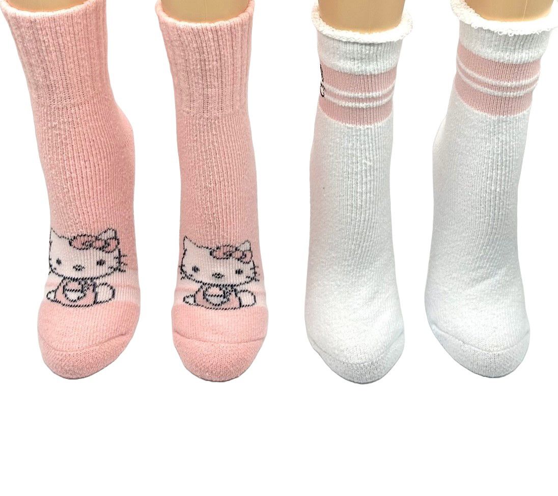 Ladies' Set of 2 Character Cushioned Crew Socks