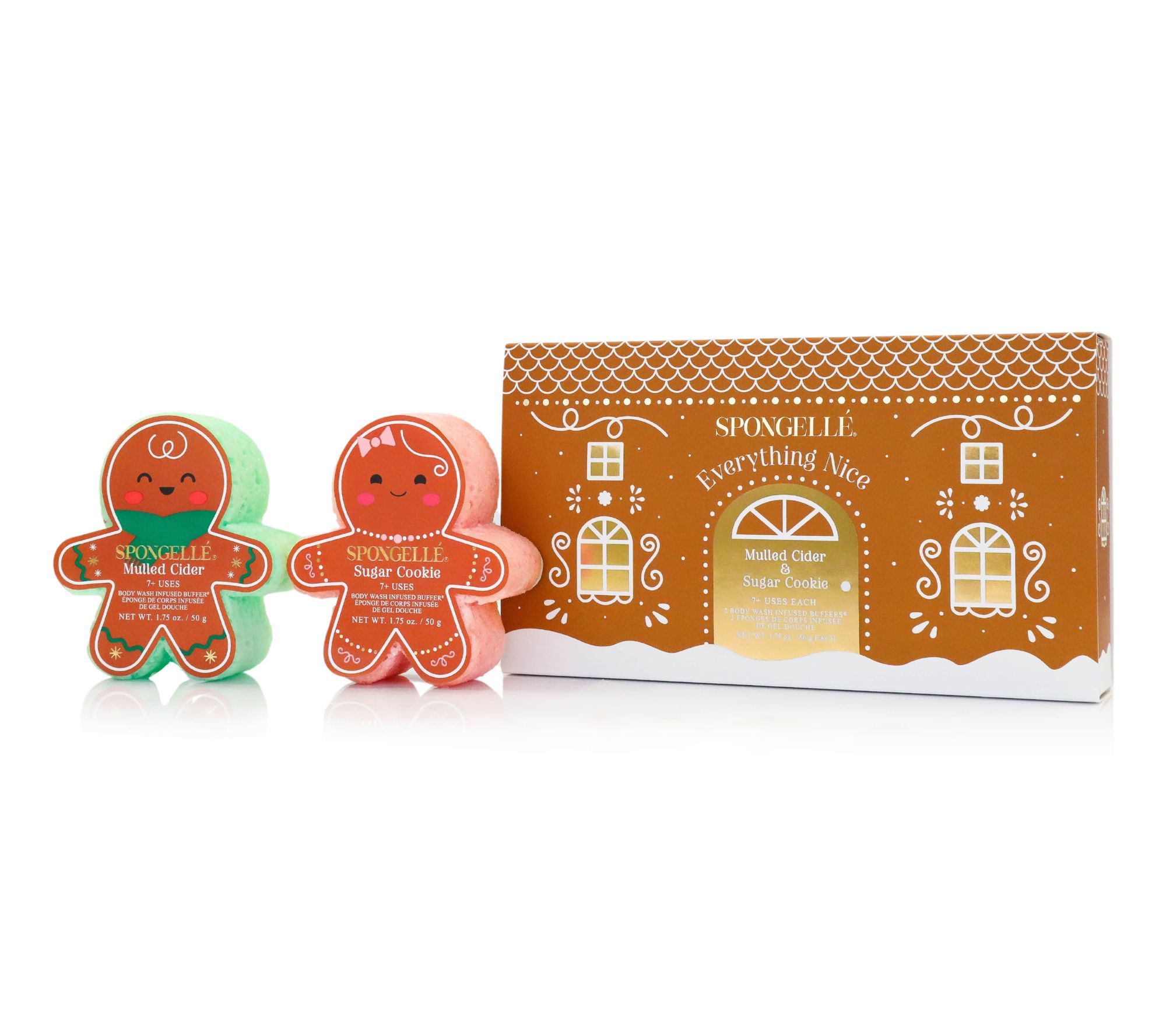 Spongelle Holiday Gingerbread Infused Body Buffer Gift Set