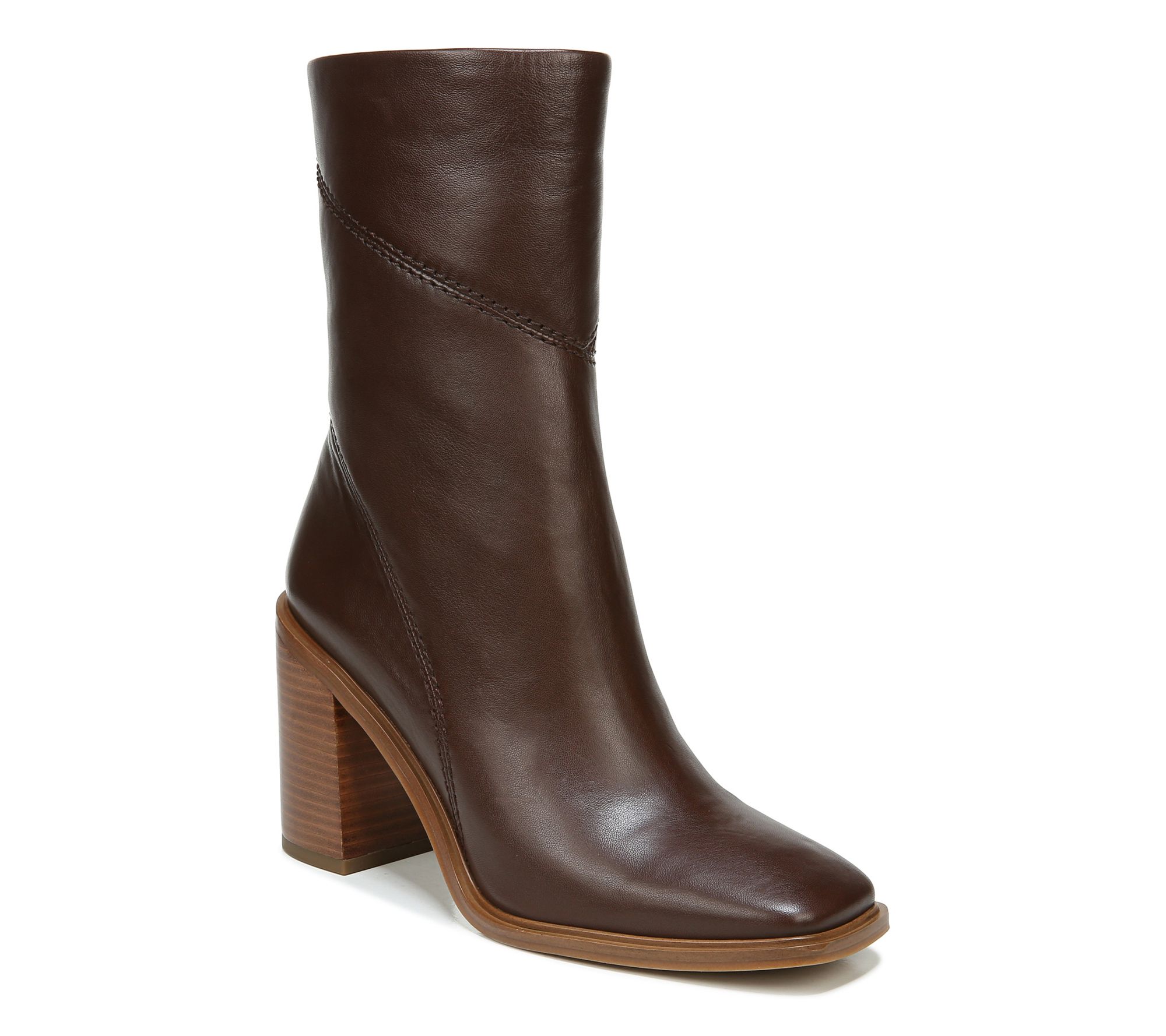 Franco Sarto Leather Mid Calf Booties - StevieWide Calf