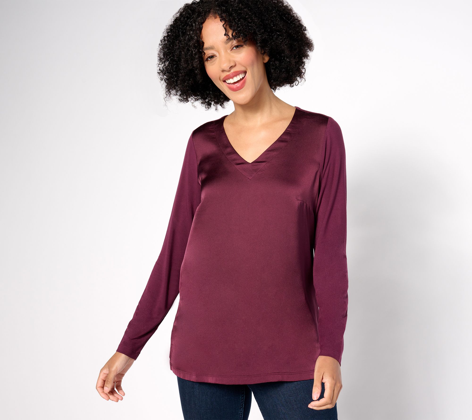 "As Is" Belle by Kim Gravel Mixed Media Sateen Front Top
