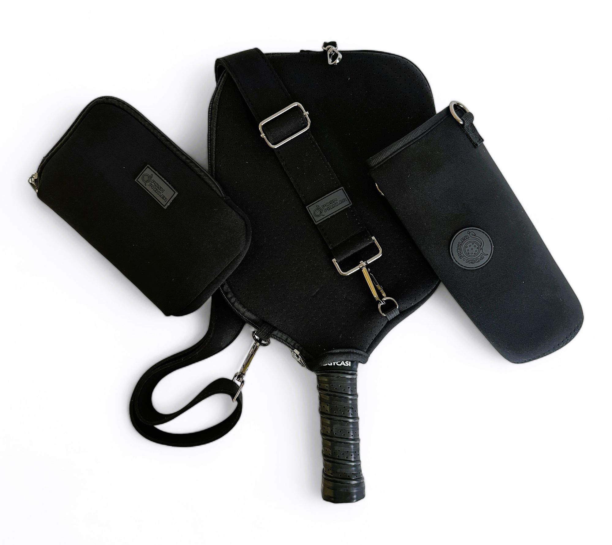 Posh Pickler Pickleball Cover, Pouch & Ball Bag3-Piece Set