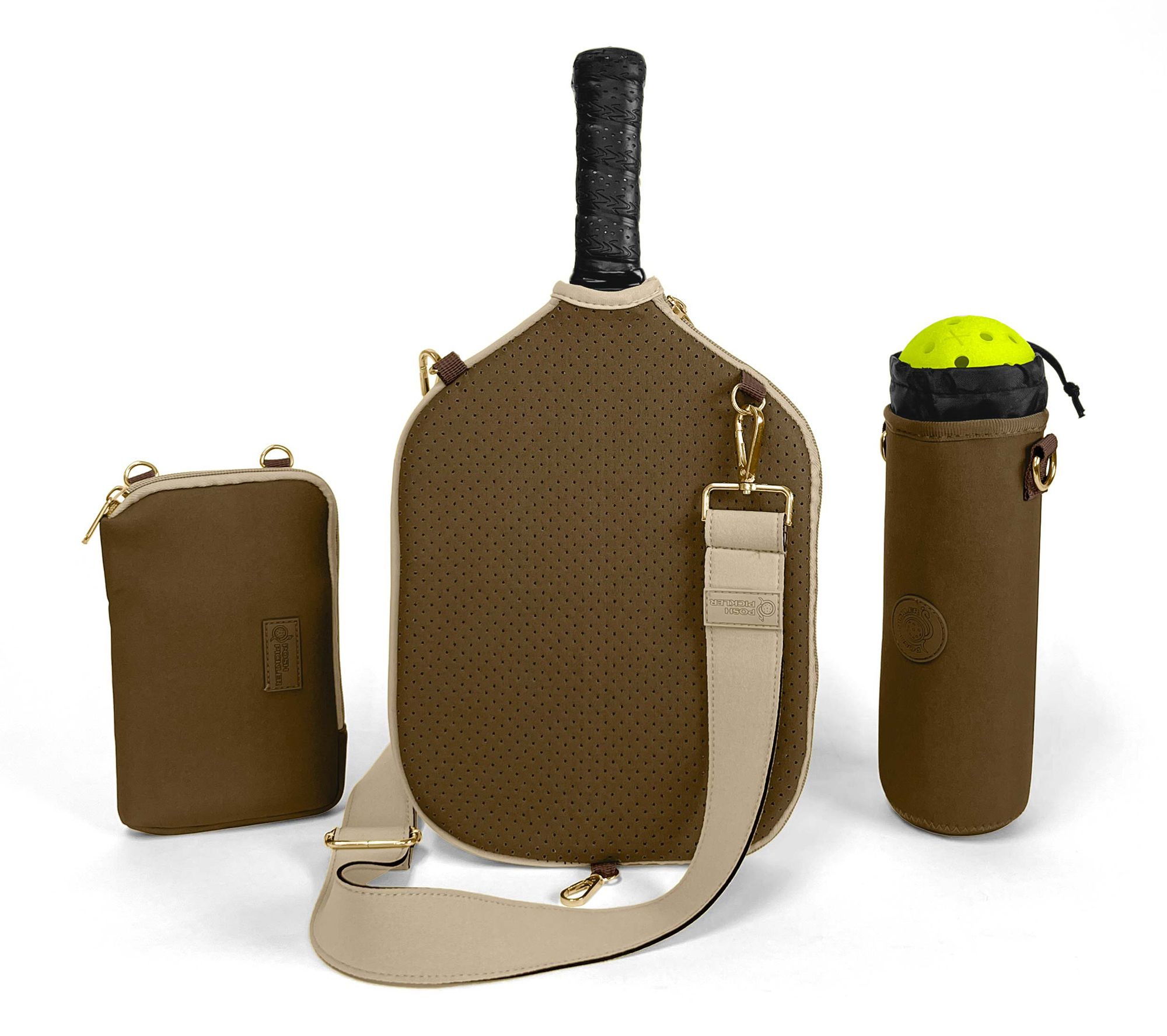Posh Pickler Pickleball Cover, Pouch & Ball Bag3-Piece Set
