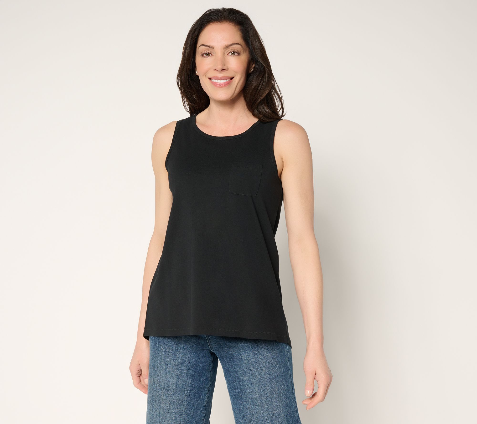 AnyBody Essentials Cotton Pocket Tank