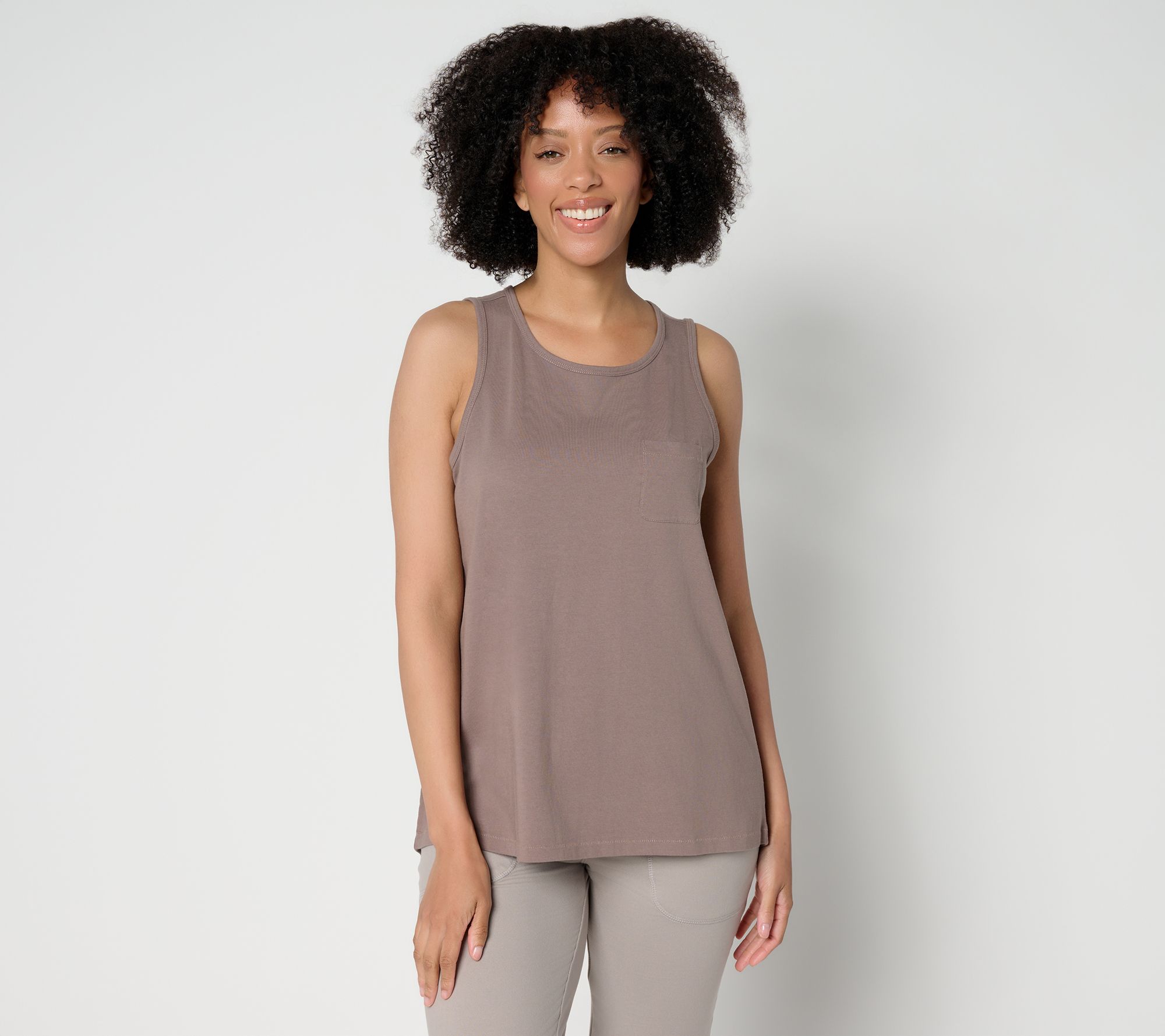 AnyBody Essentials Cotton Pocket Tank