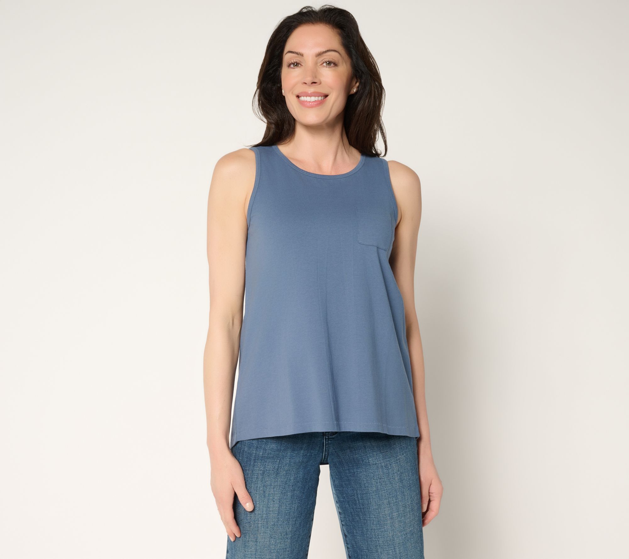 AnyBody Essentials Cotton Pocket Tank