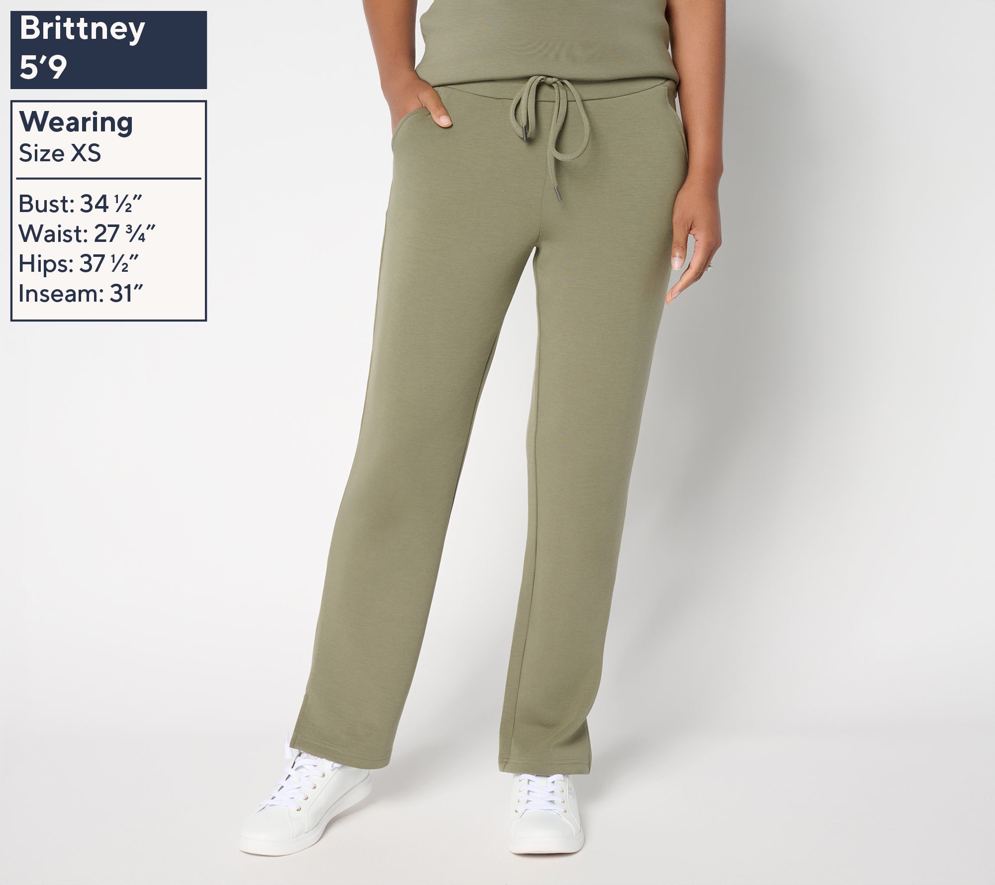 Belle by Kim Gravel ScubaLuxe Drawstring Waist Pant - QVC.com