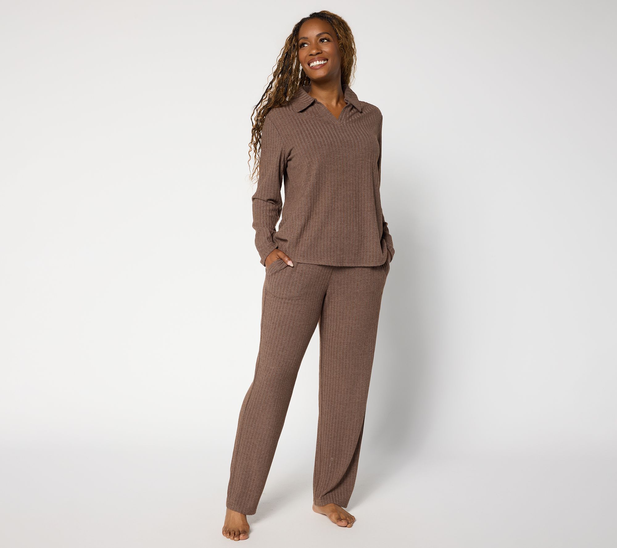 Berkshire Homewear Johnny Collar Two Piece Lounge Set