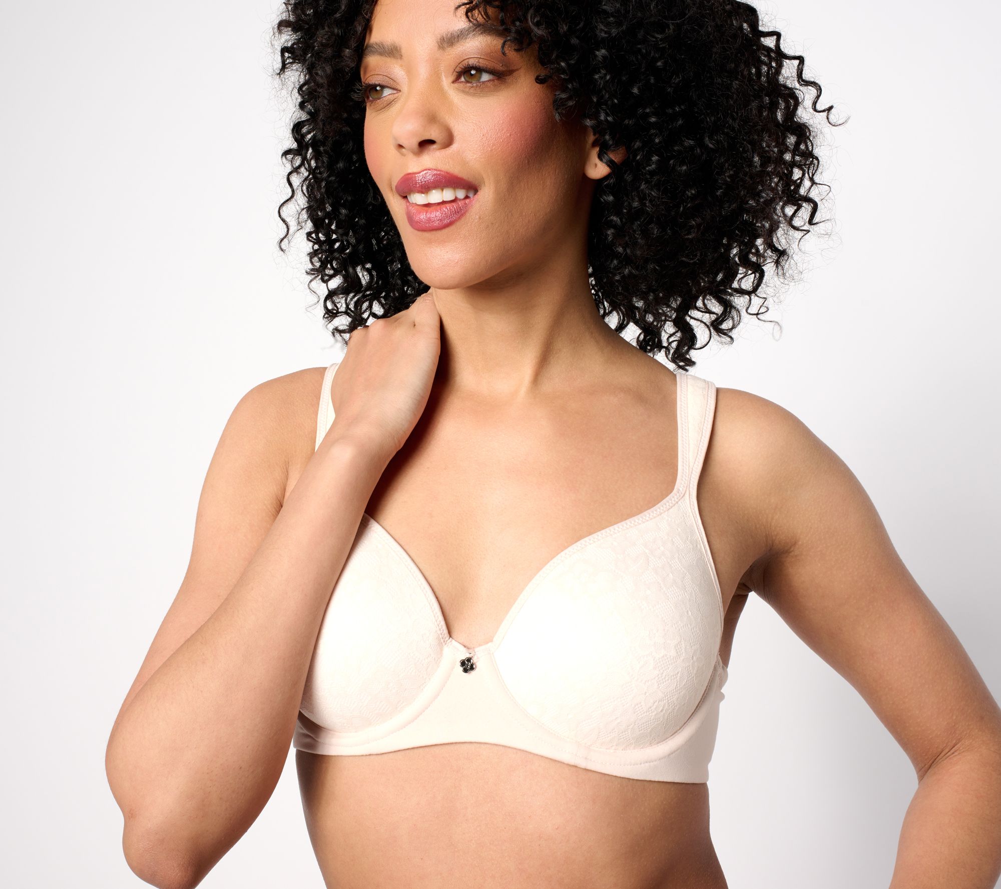 "As Is" Breezies Lace Elegance Smooth Underwire T-Shirt Bra