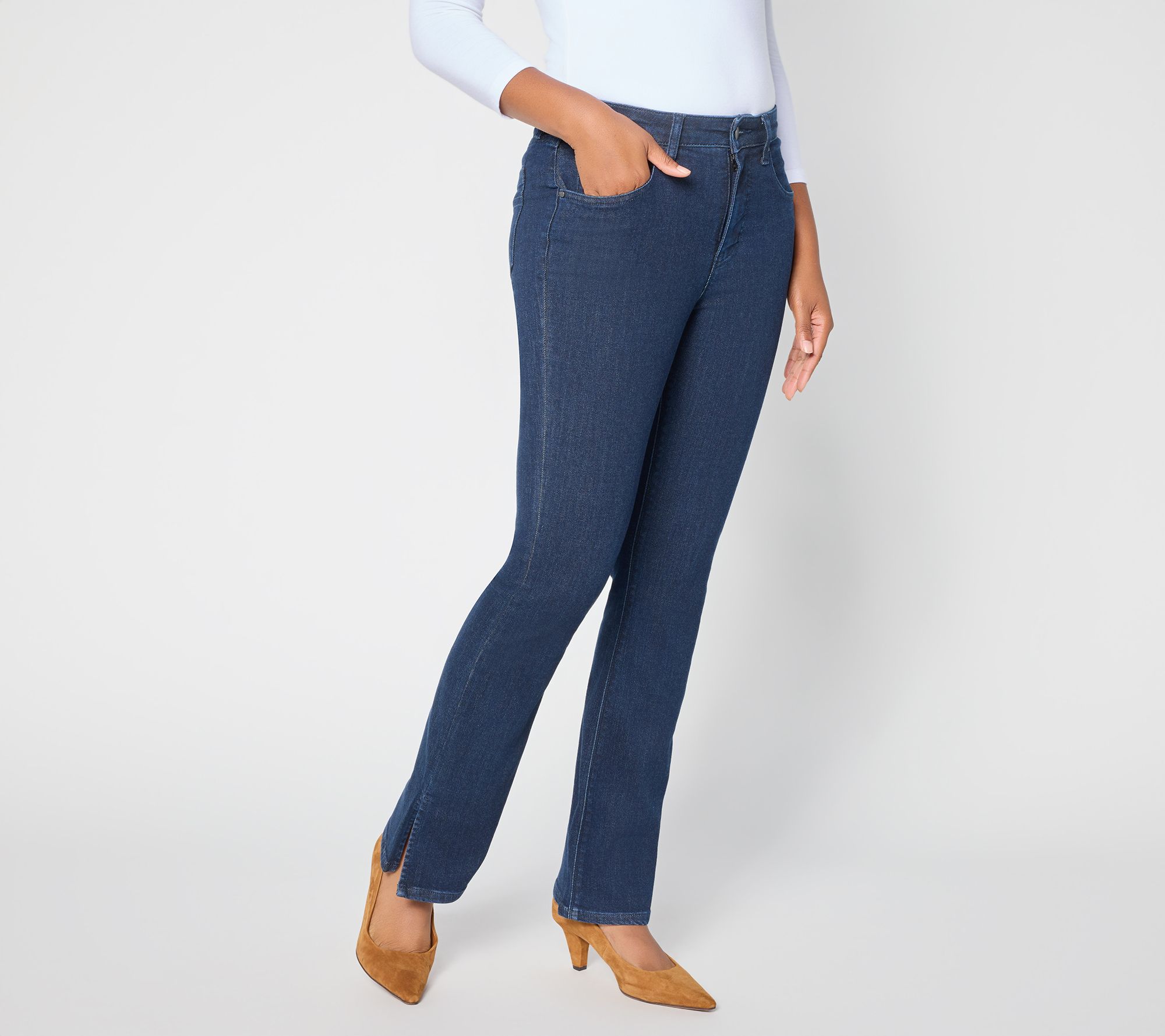 Women with Control Contour Curves Regular Indigo La Petite Jeans