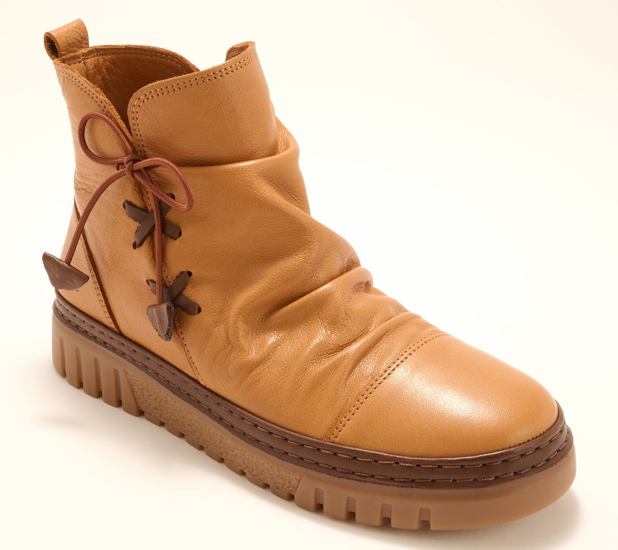 Spring Step Leather Ankle Boots - Vandis