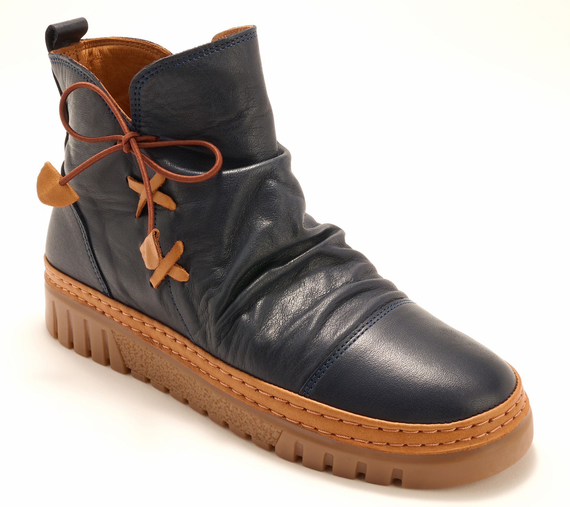 Spring Step Leather Ankle Boots - Vandis