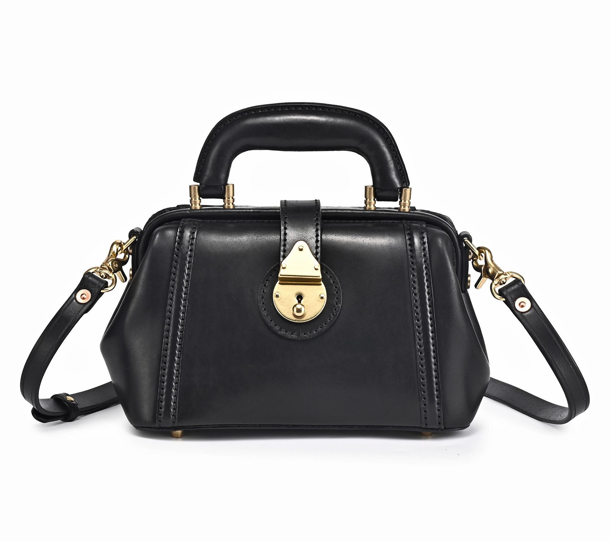 Old Trend Azalea Mini Leather Doctor Bag with Crossbody Strap