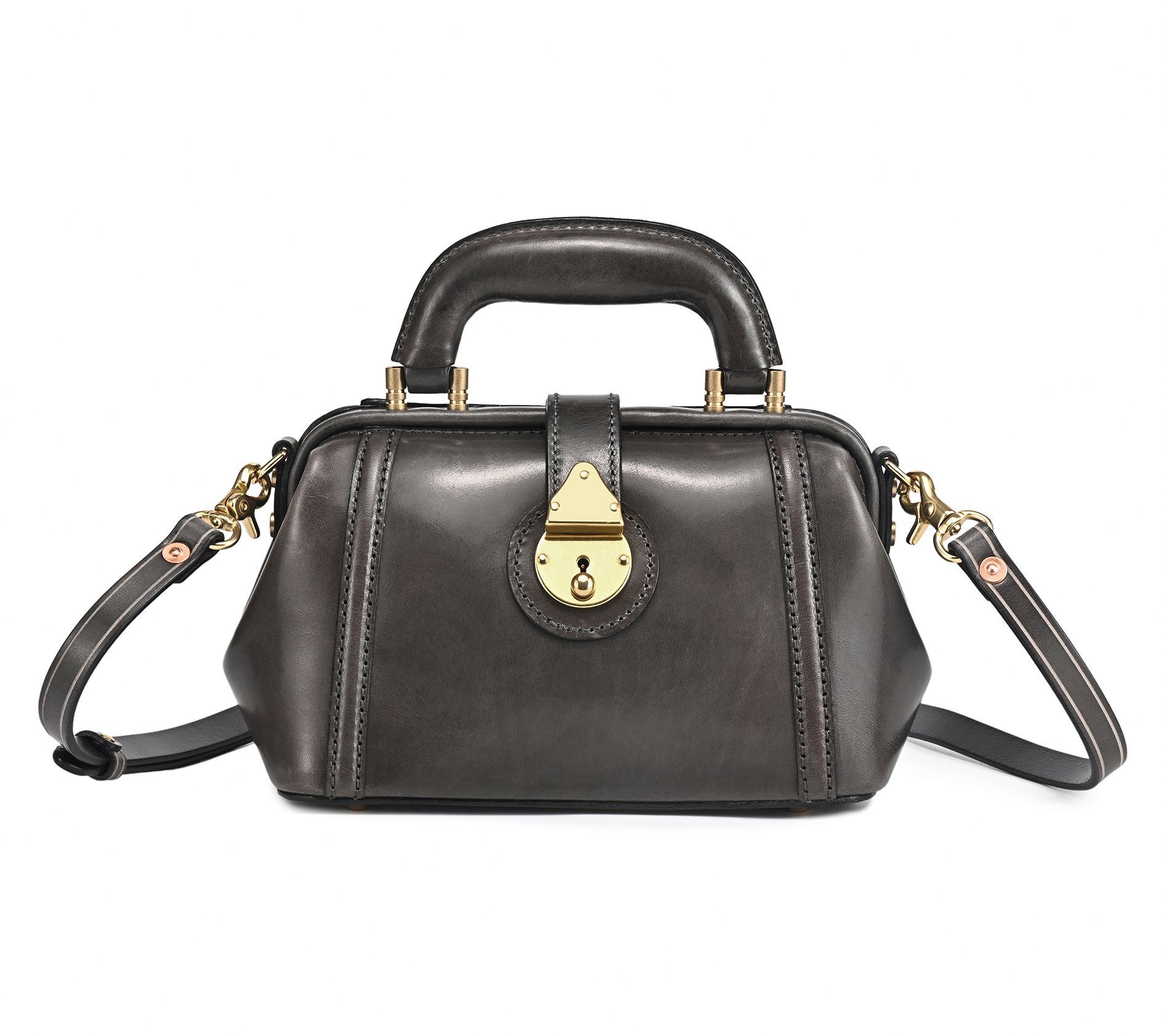 Old Trend Azalea Mini Leather Doctor Bag with Crossbody Strap