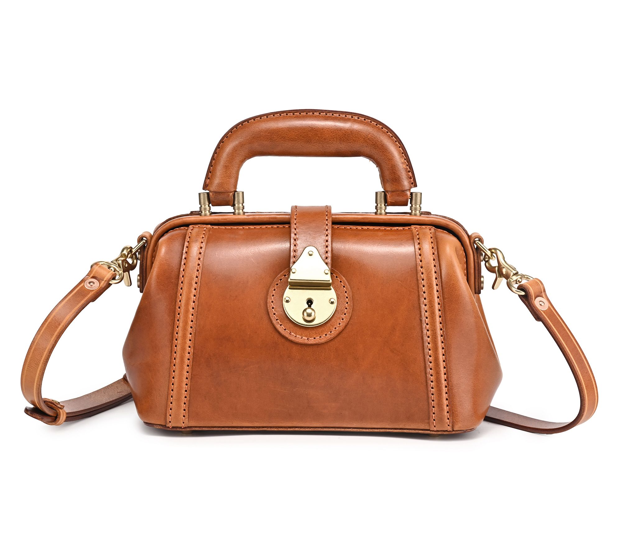 Old Trend Azalea Mini Leather Doctor Bag with Crossbody Strap