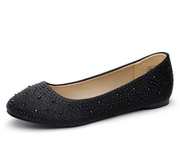 Dream Pairs Women's Rhinestone Ballet Flats