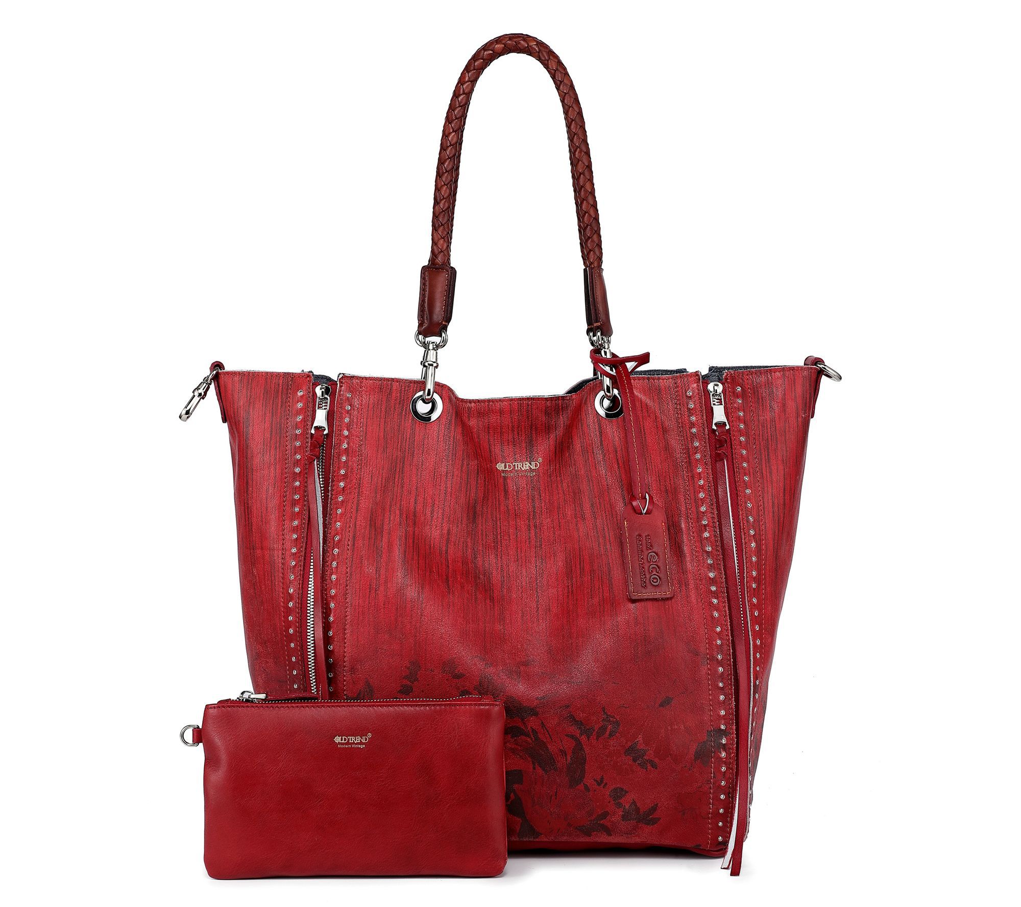 Old Trend Barracuda Leather Tote & Zip Pouch