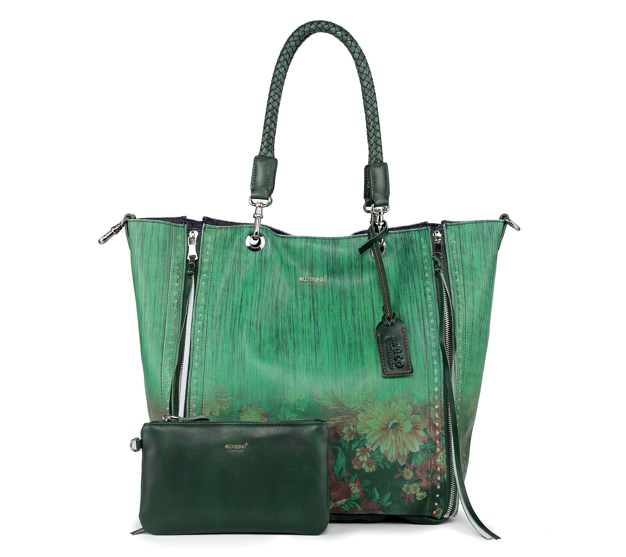 Old Trend Barracuda Leather Tote & Zip Pouch