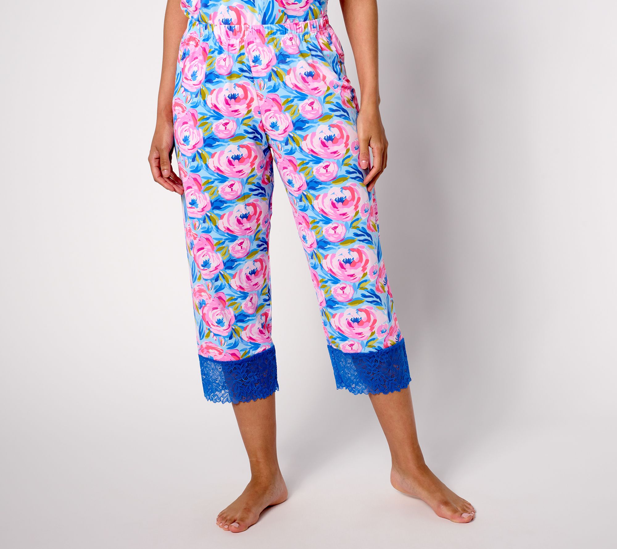 "As Is" Breezies Lounge Lace Trim Pant