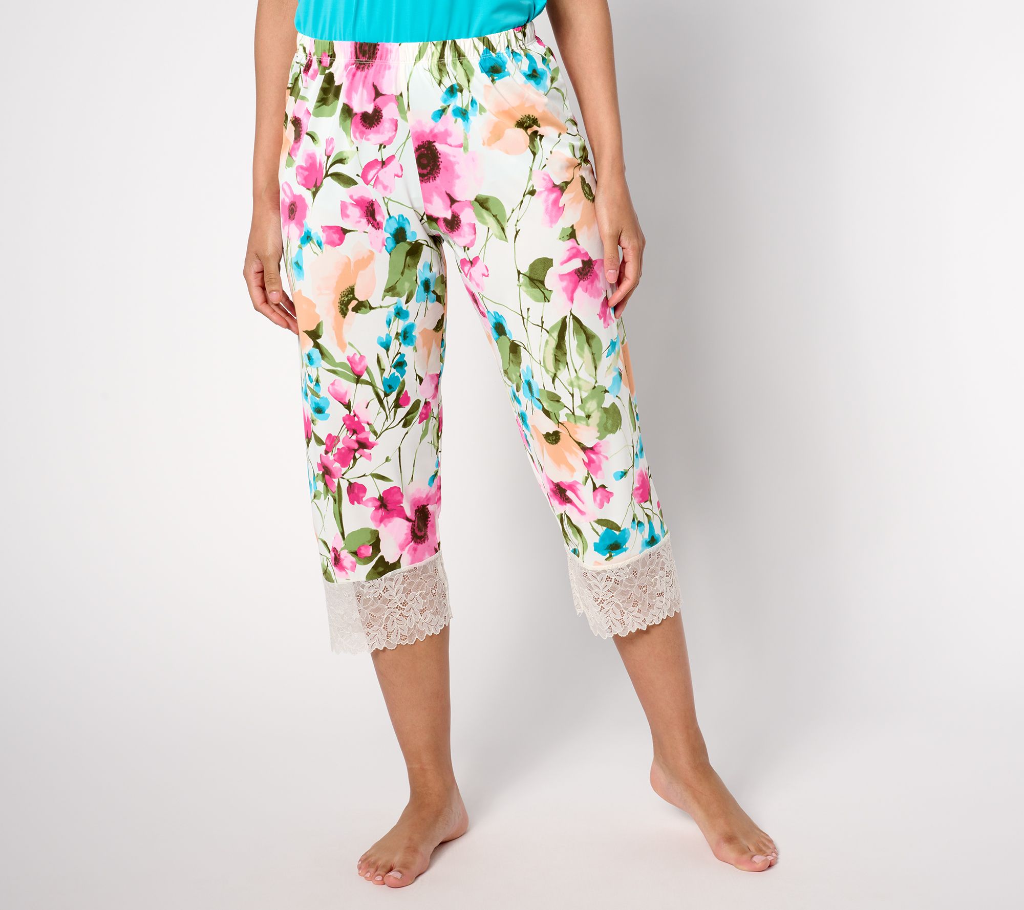 "As Is" Breezies Lounge Lace Trim Pant
