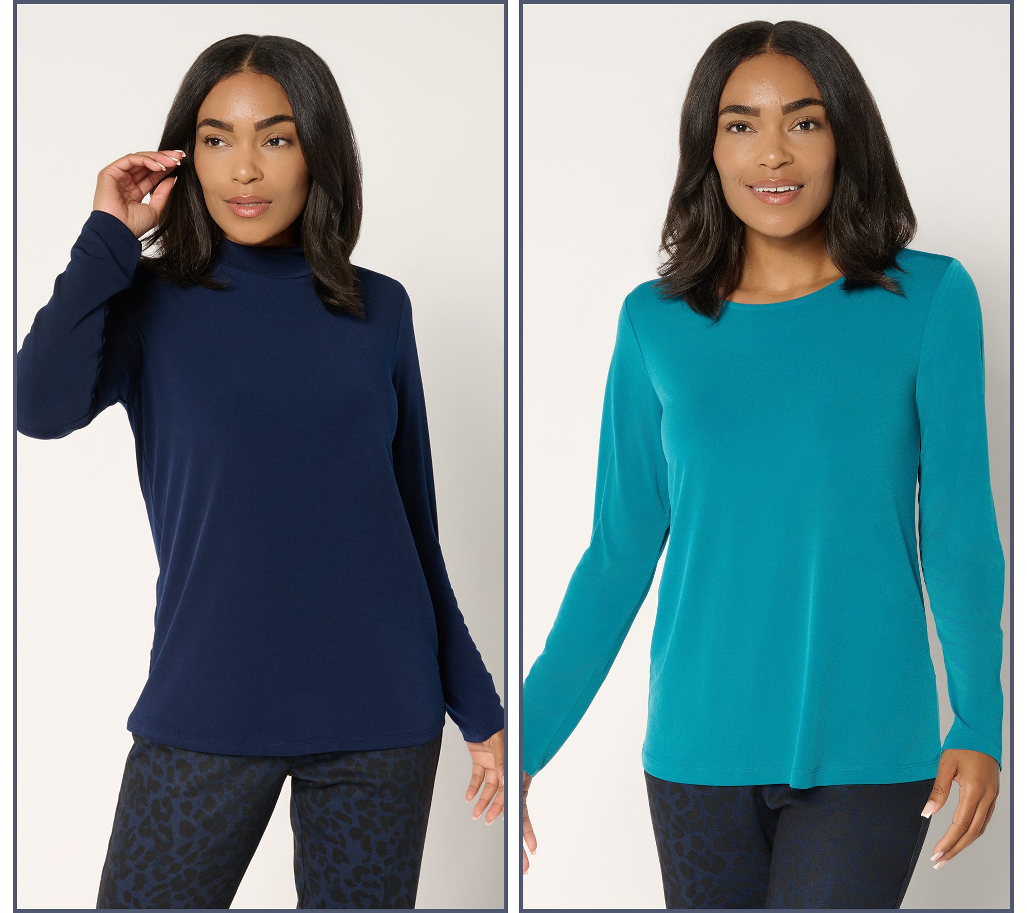 Susan Graver Modern Essentials Set of 2 Liquid Knit Tops