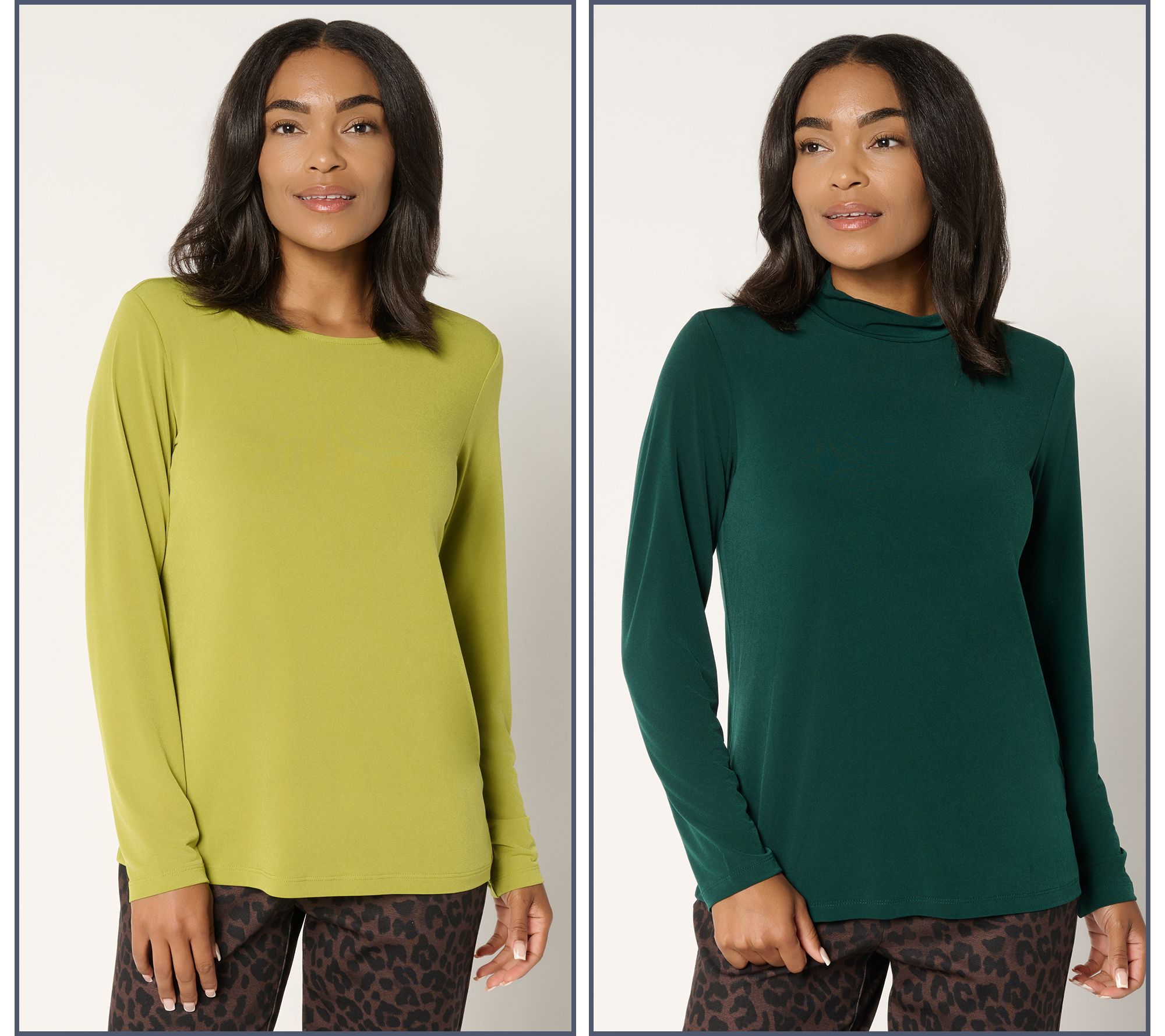 Susan Graver Modern Essentials Set of 2 Liquid Knit Tops