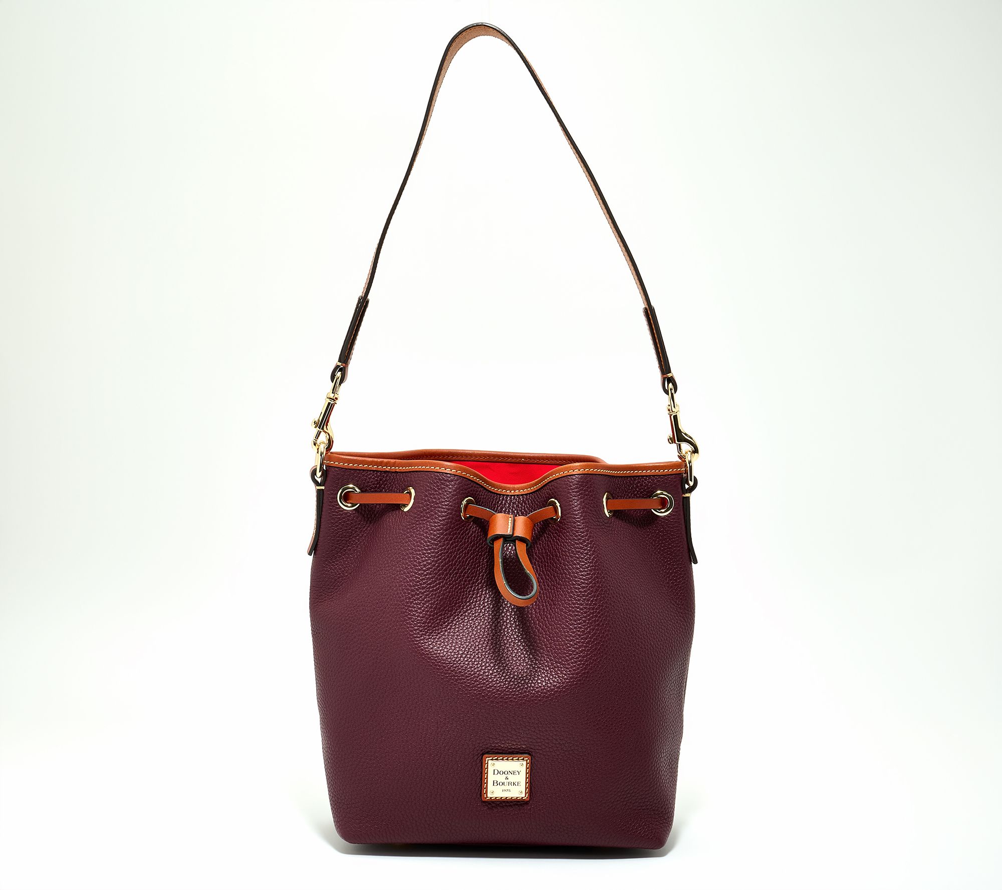 Dooney & Bourke Pebble Leather Drawstring Bag