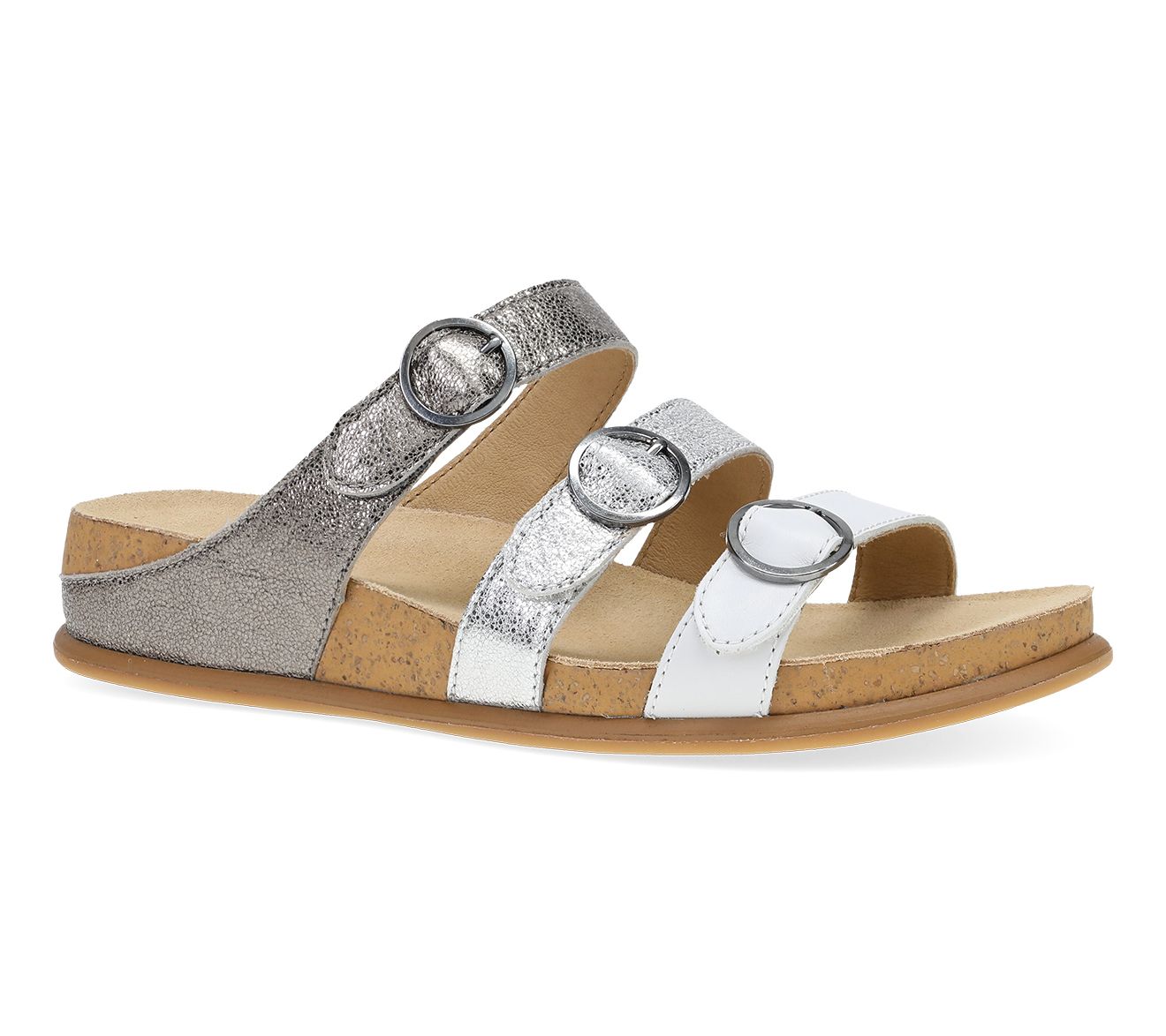 Dansko Campbell Pewter Leather Sandal