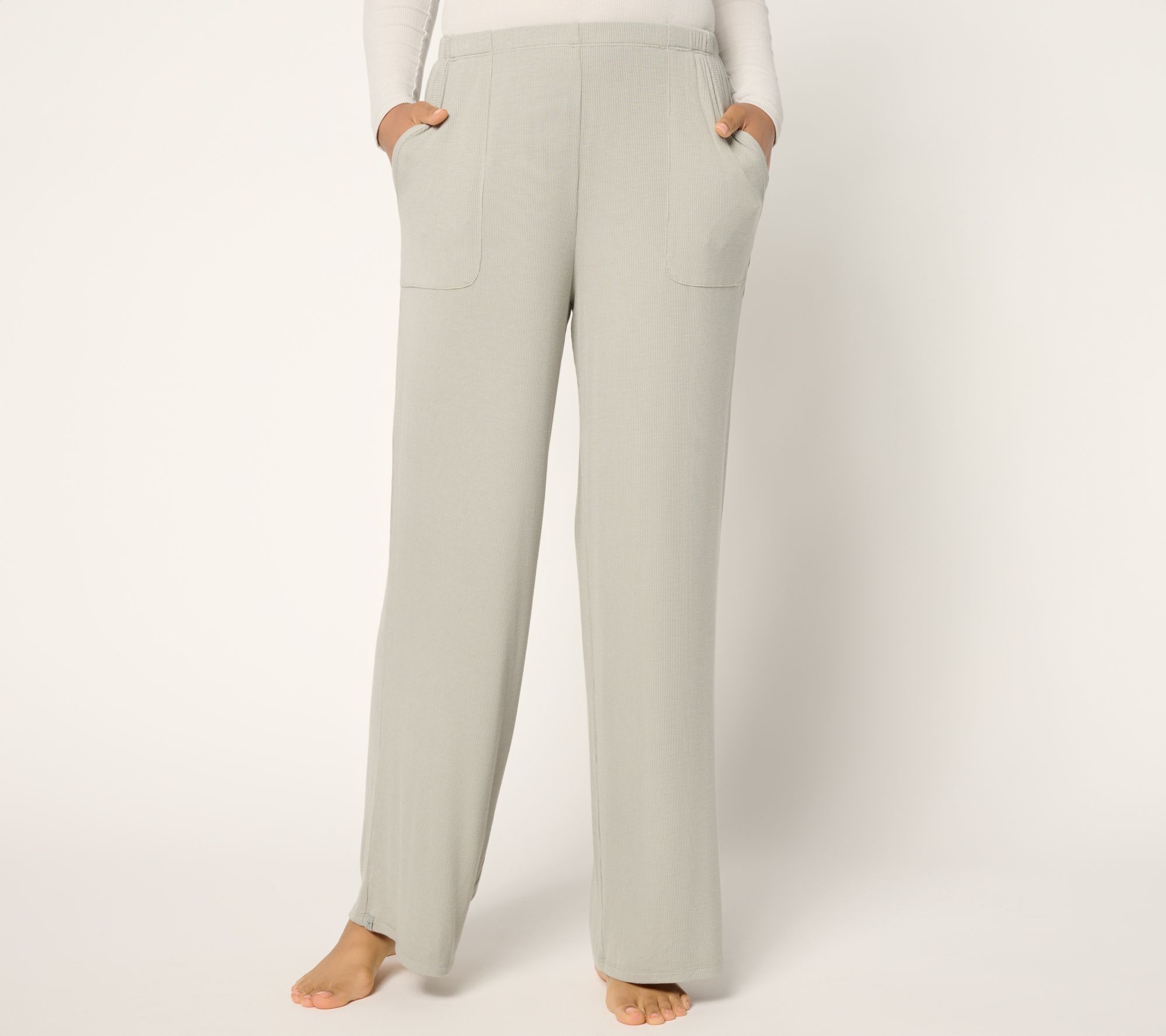 "As Is" Barefoot Dreams Reg. MC Ultra Soft Rib Patch Pocket Pant