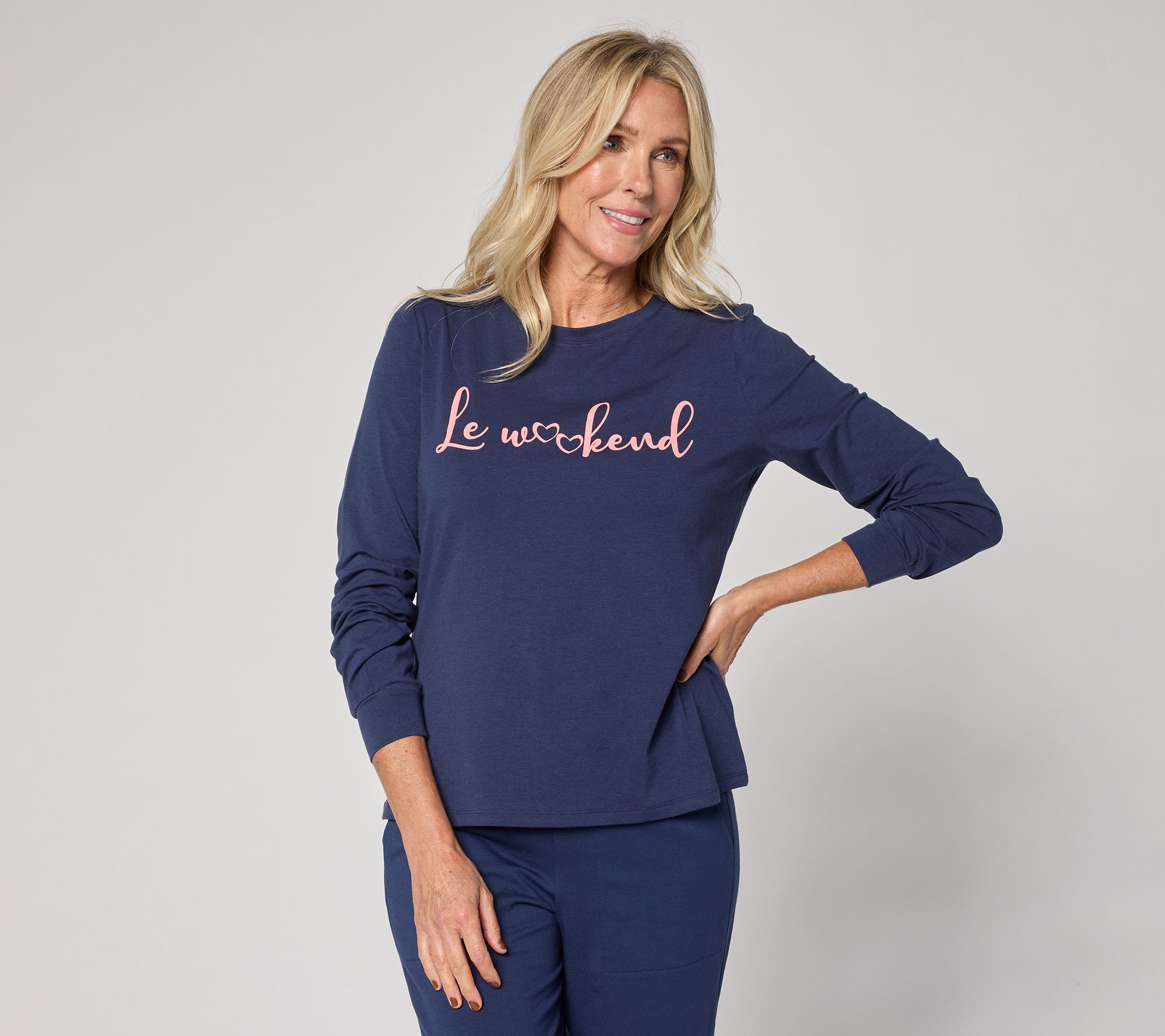 AnyBody Cozy Knit Message Top