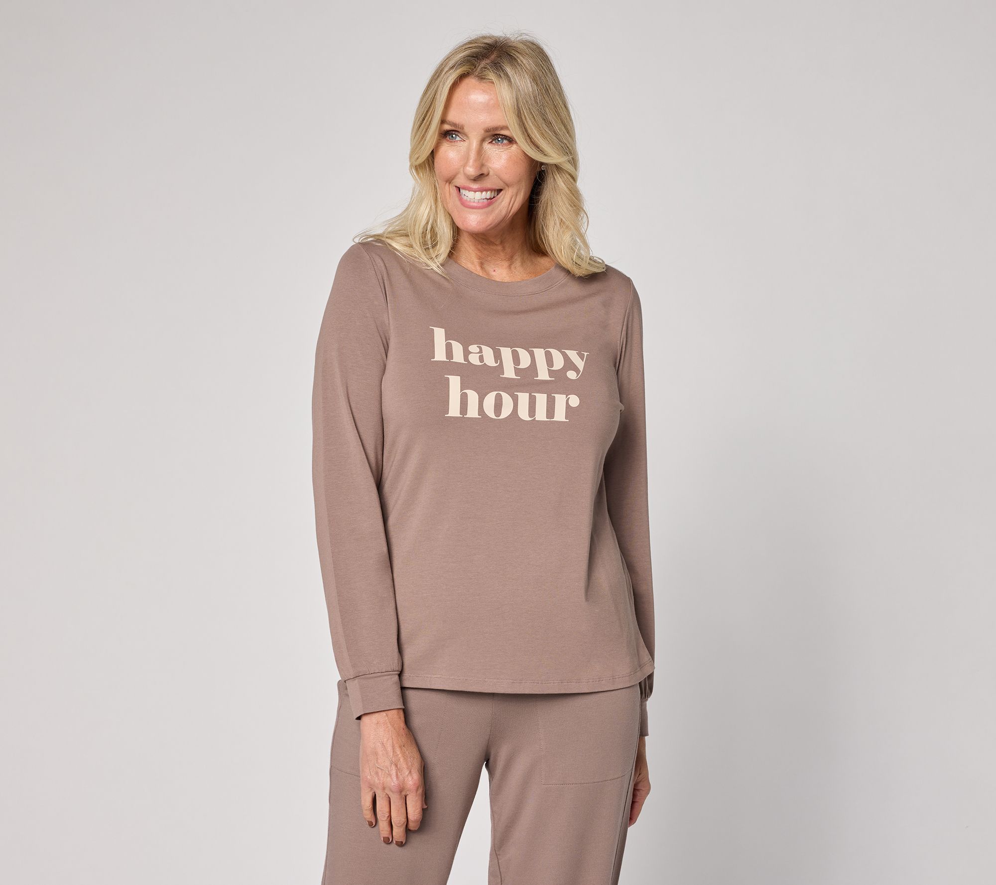 AnyBody Cozy Knit Message Top