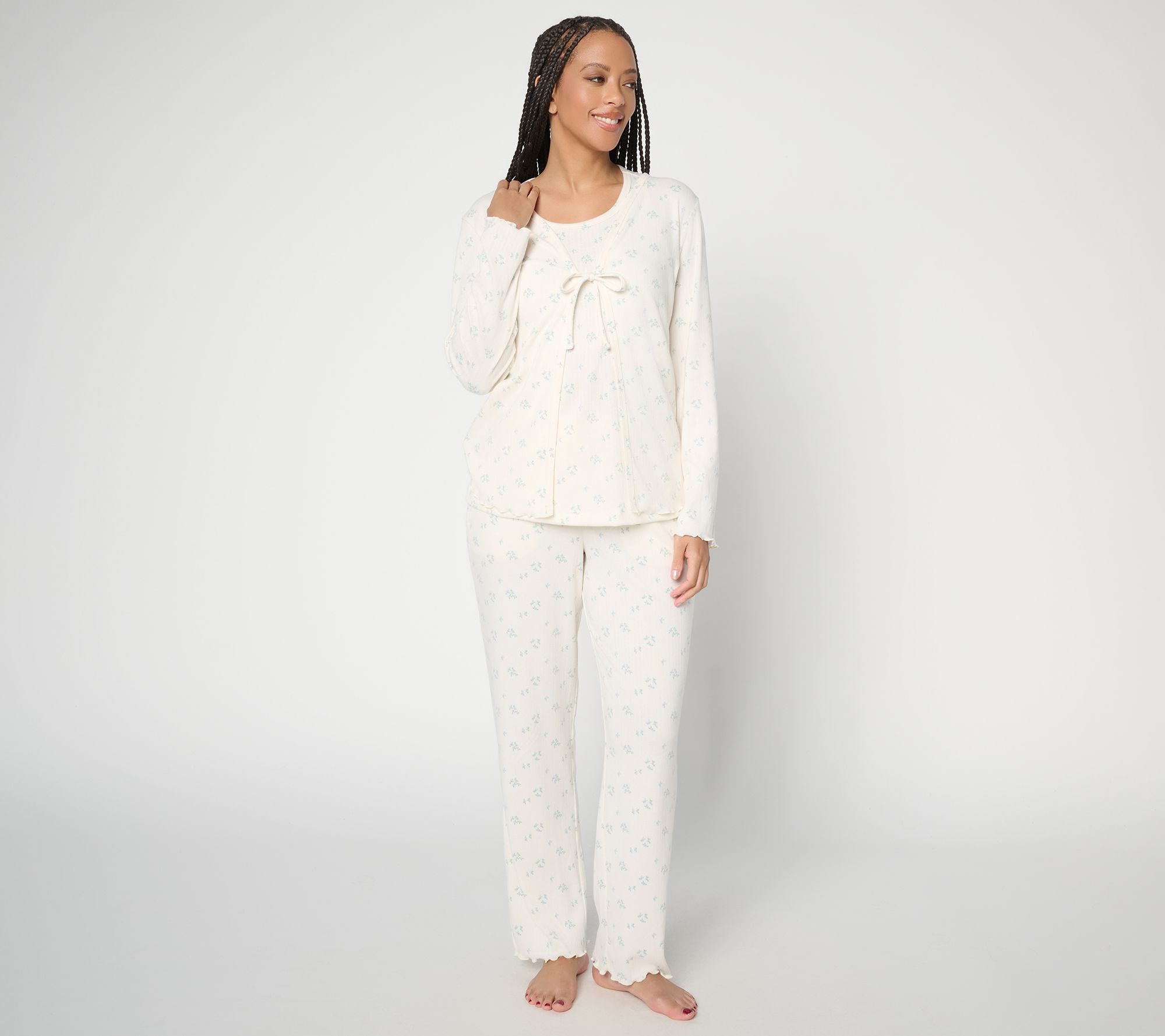 Berkshire Homewear Printed Pointelle 3 Pc Lounge Set