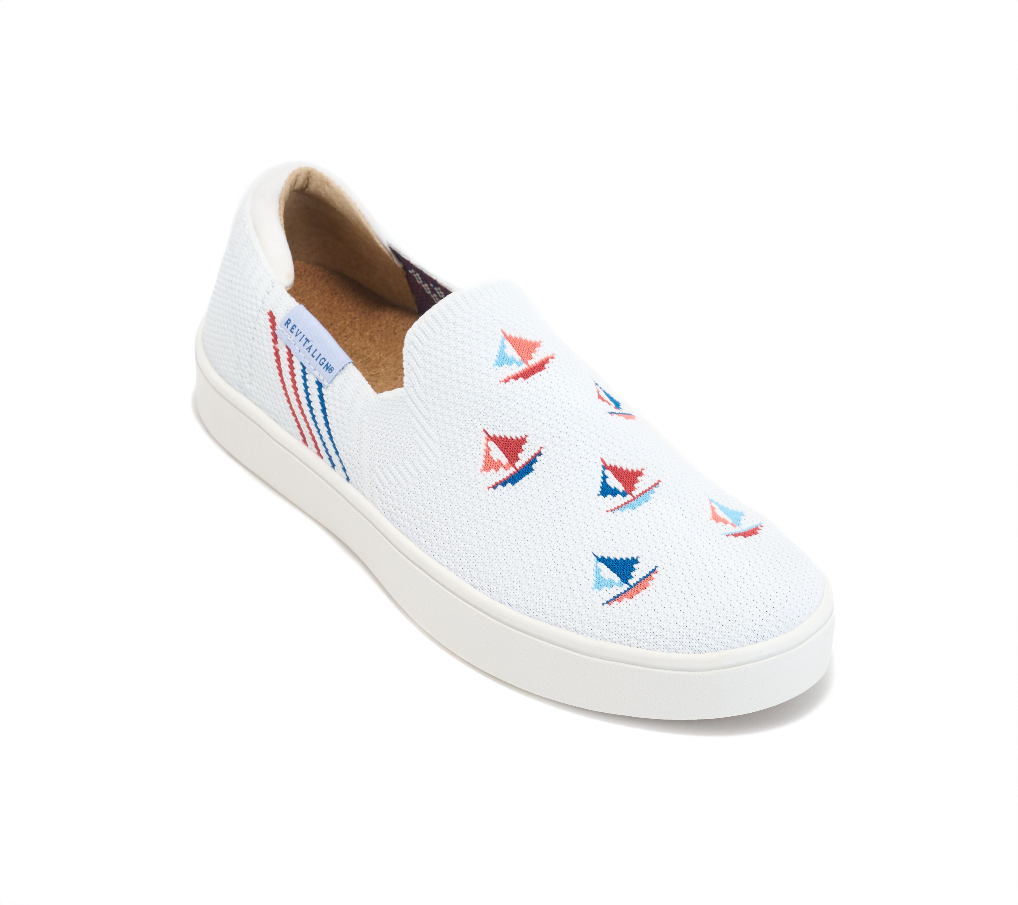 Revitalign Orthotic Engineered Knit Sailboat Slip Ons - Solana