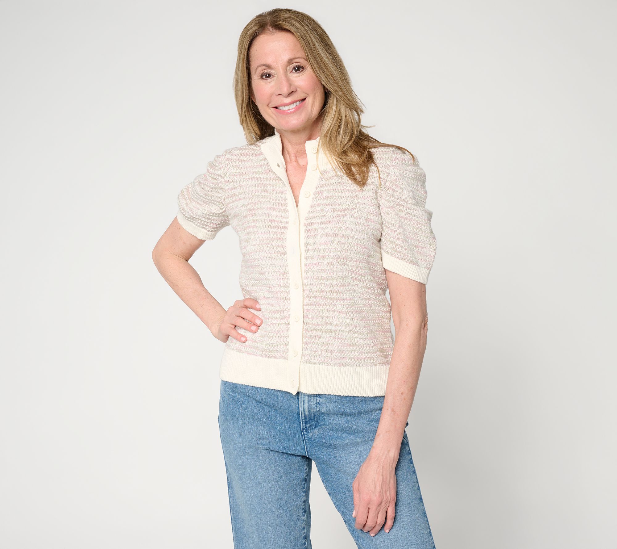 Me by Jennie Garth Multicolor Space Dyed Cardigan