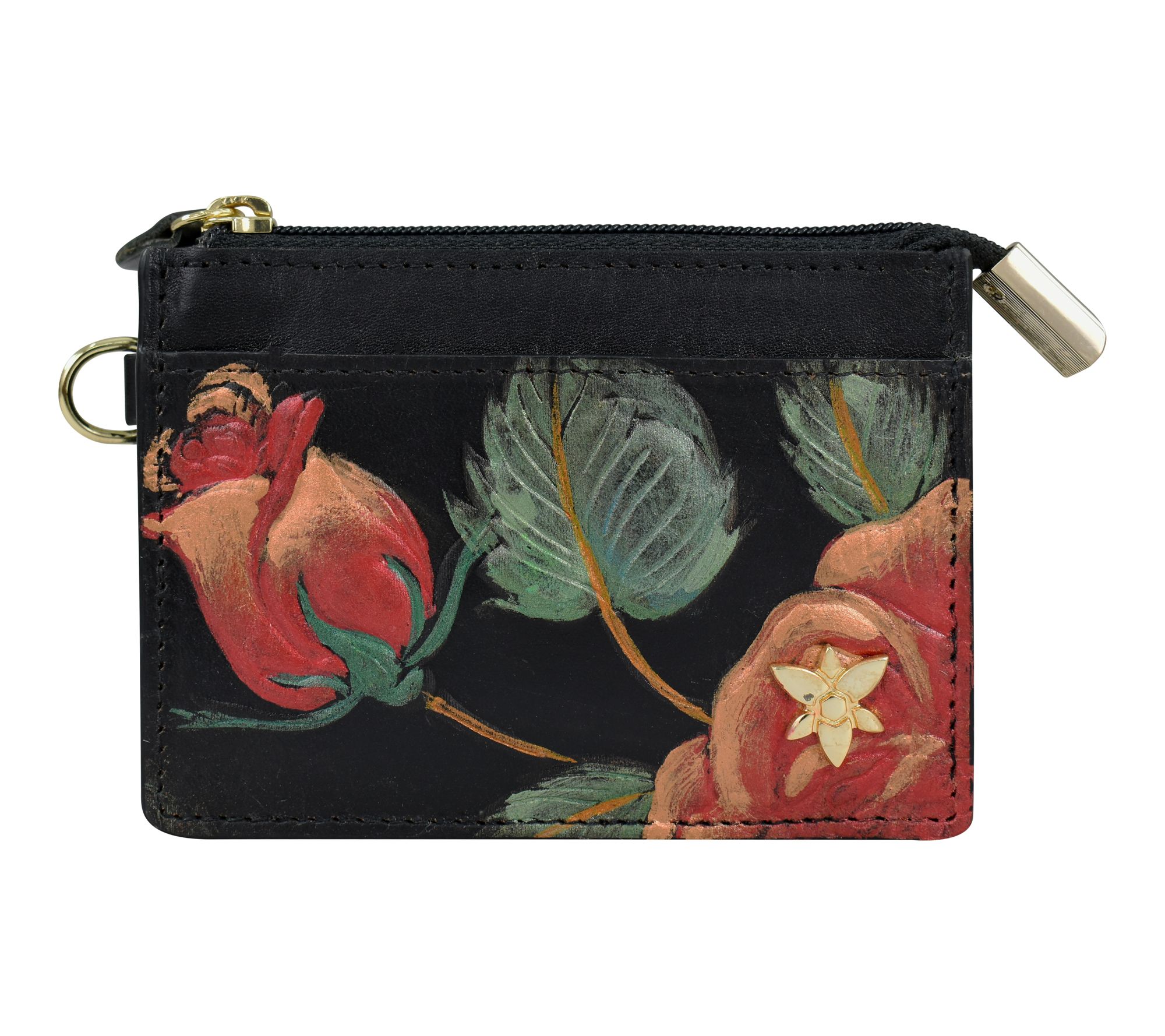 Anushcka Painted Leather Card Case